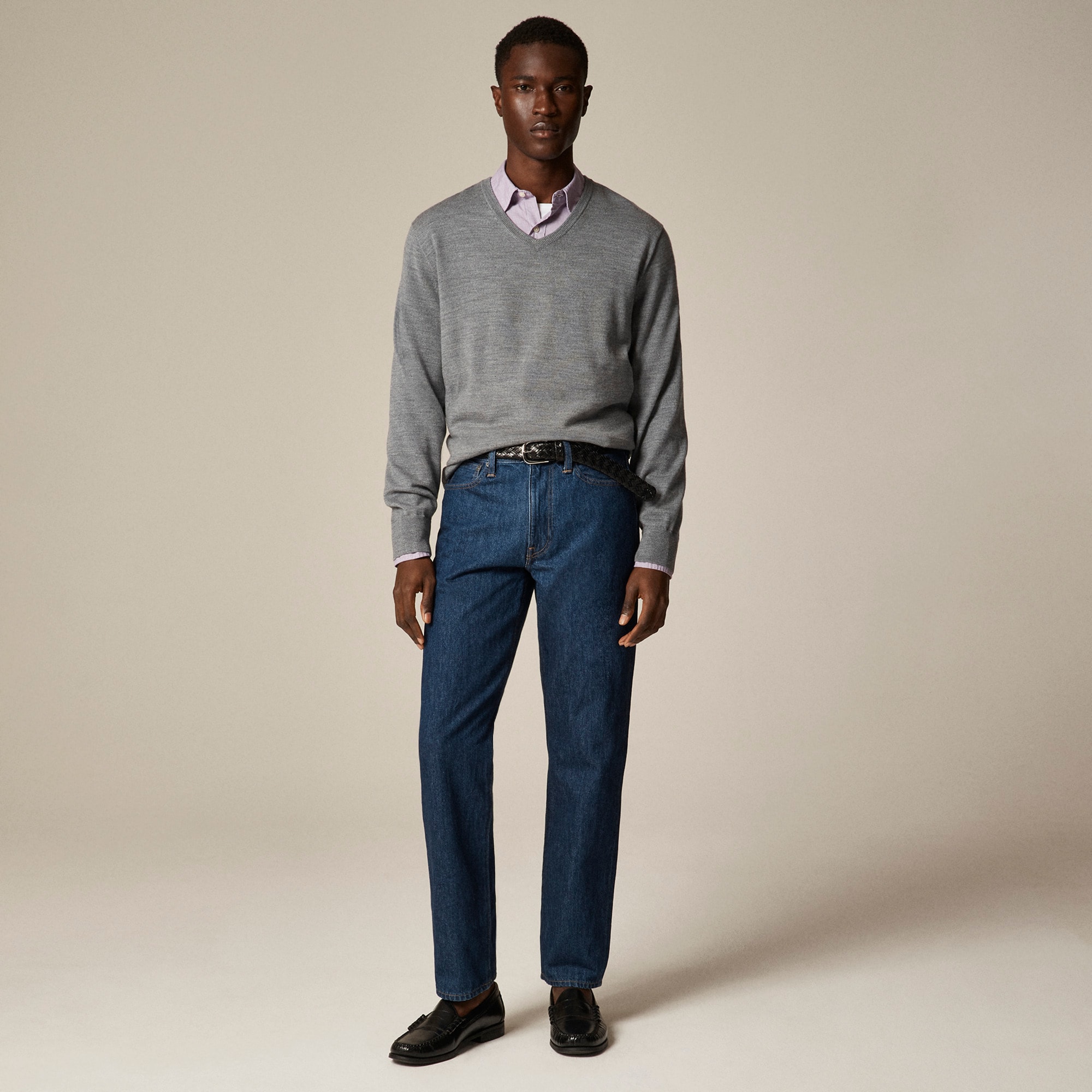Merino wool V-neck sweater