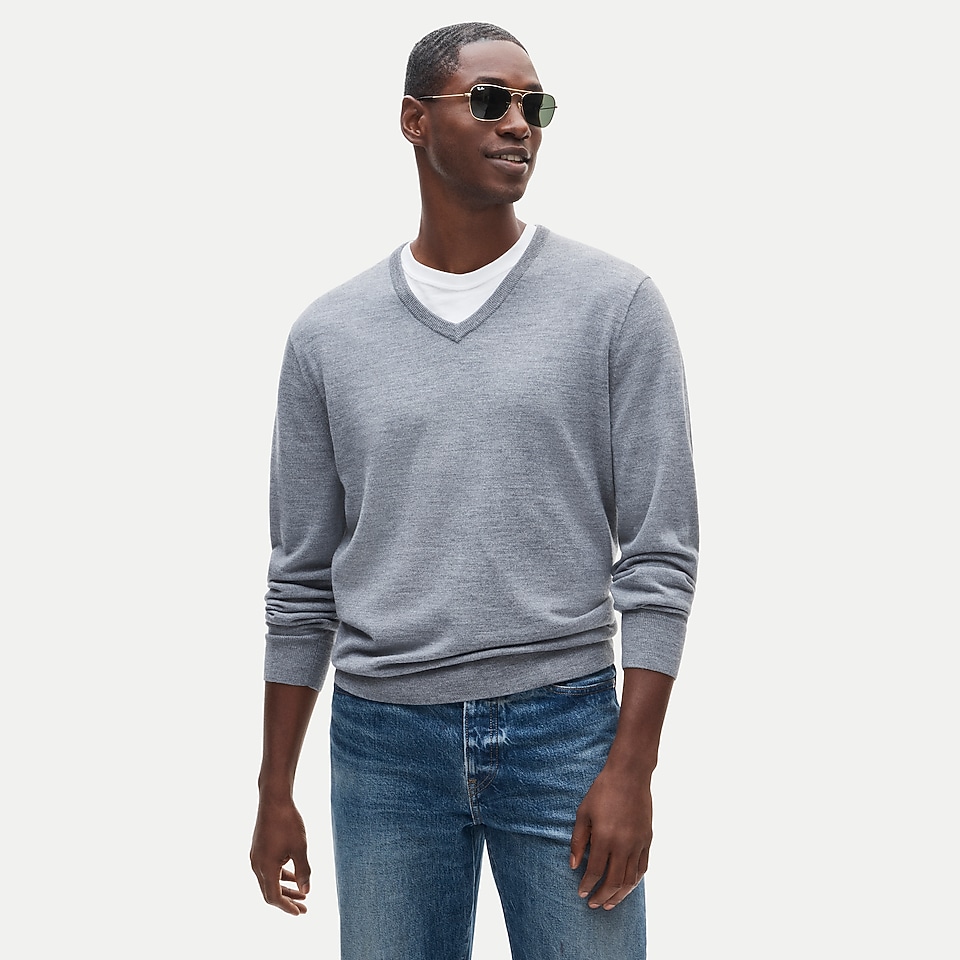 Gray V-neck Sweaters For Men | J.Crew