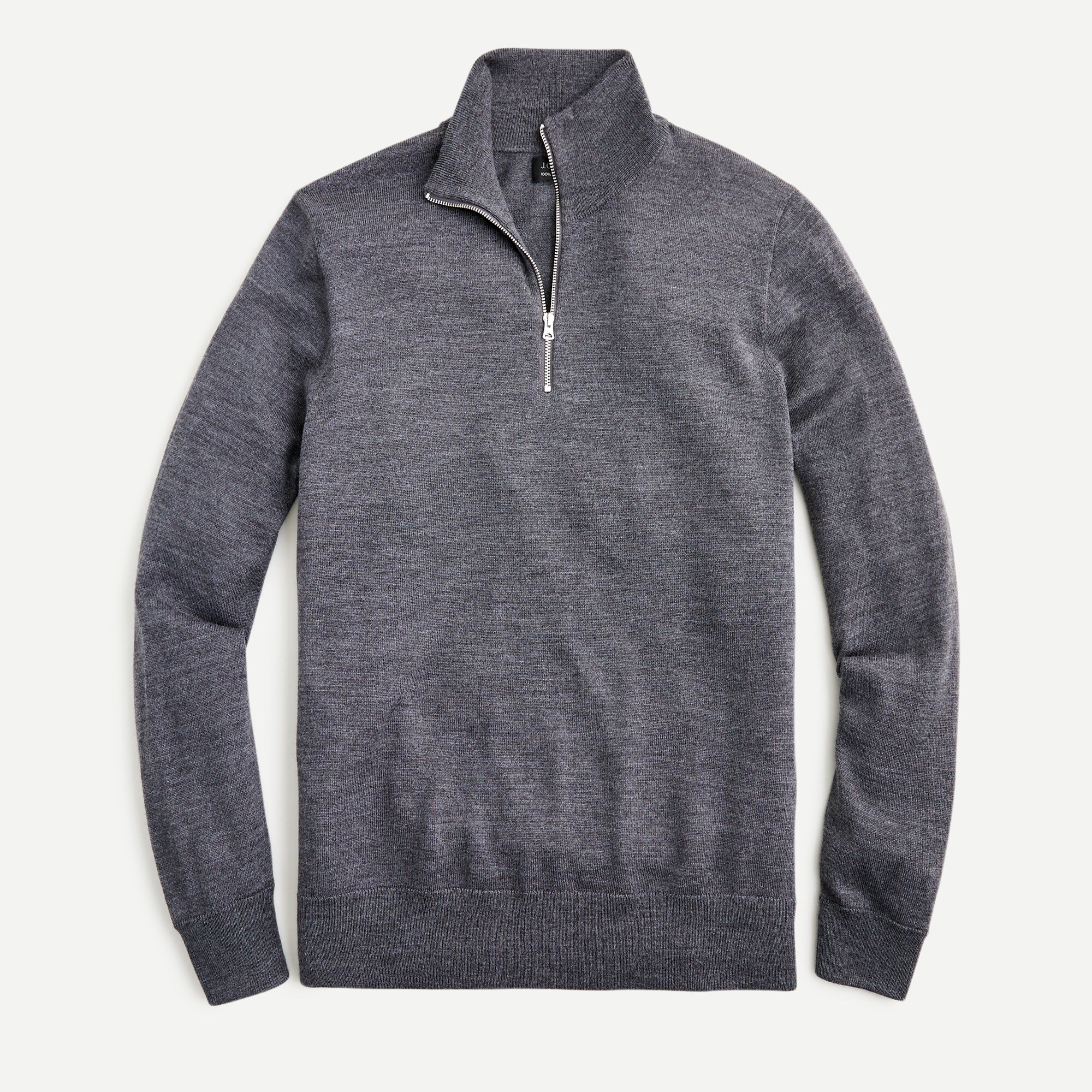 Washable merino wool half-zip sweater