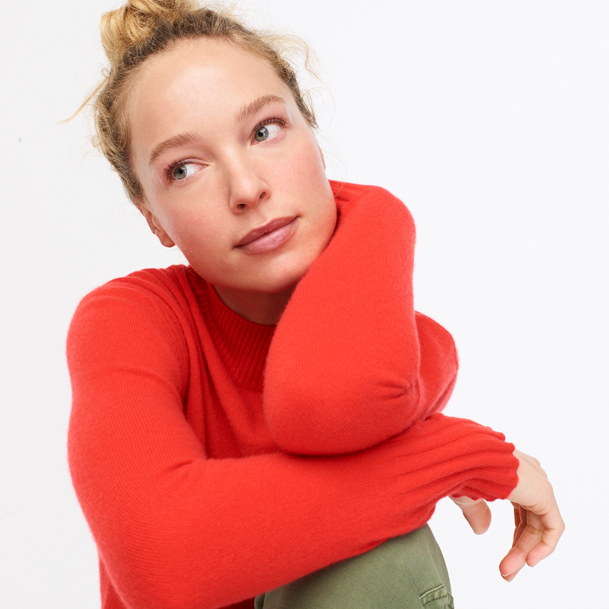 j crew cashmere mockneck sweater