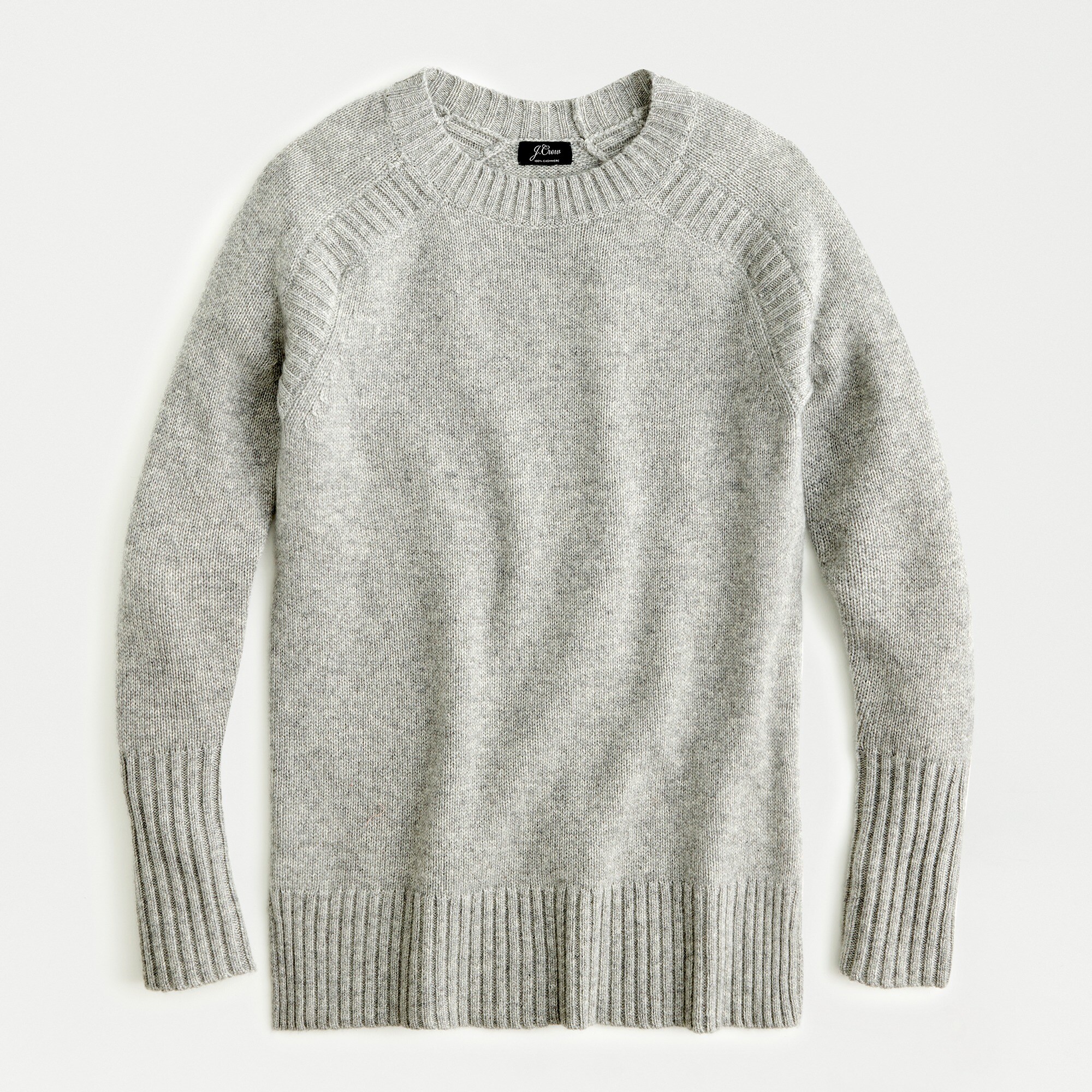 Crewneck tunic sweater in everyday cashmere