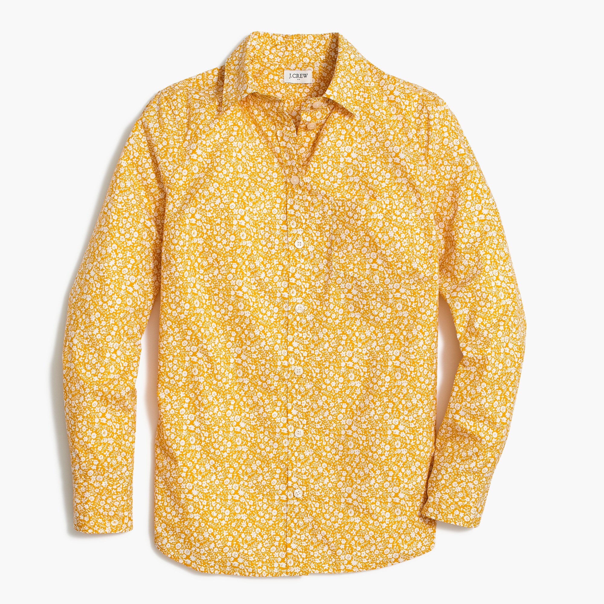 Button-up shirt in cotton poplin