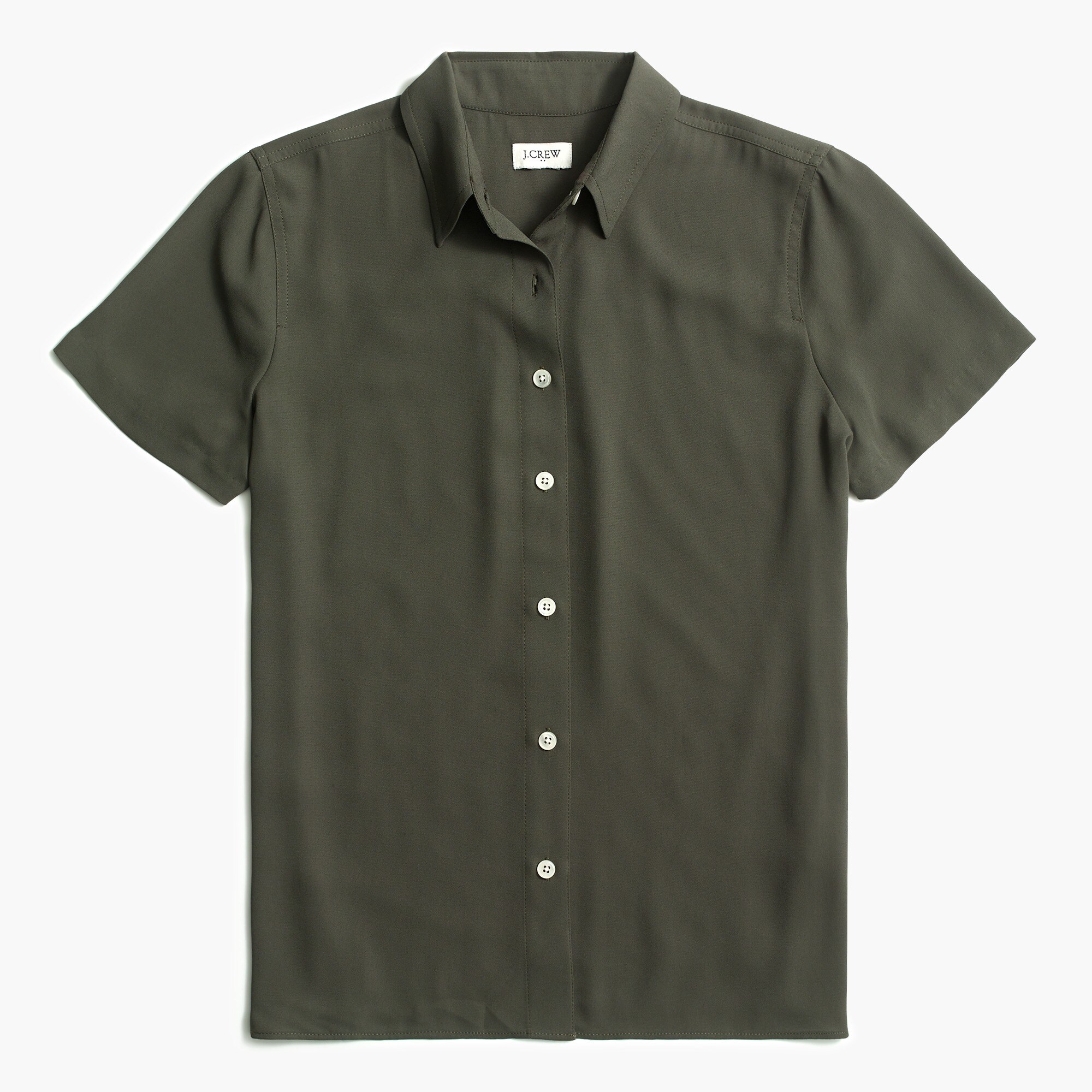 short-sleeve button-up top for women