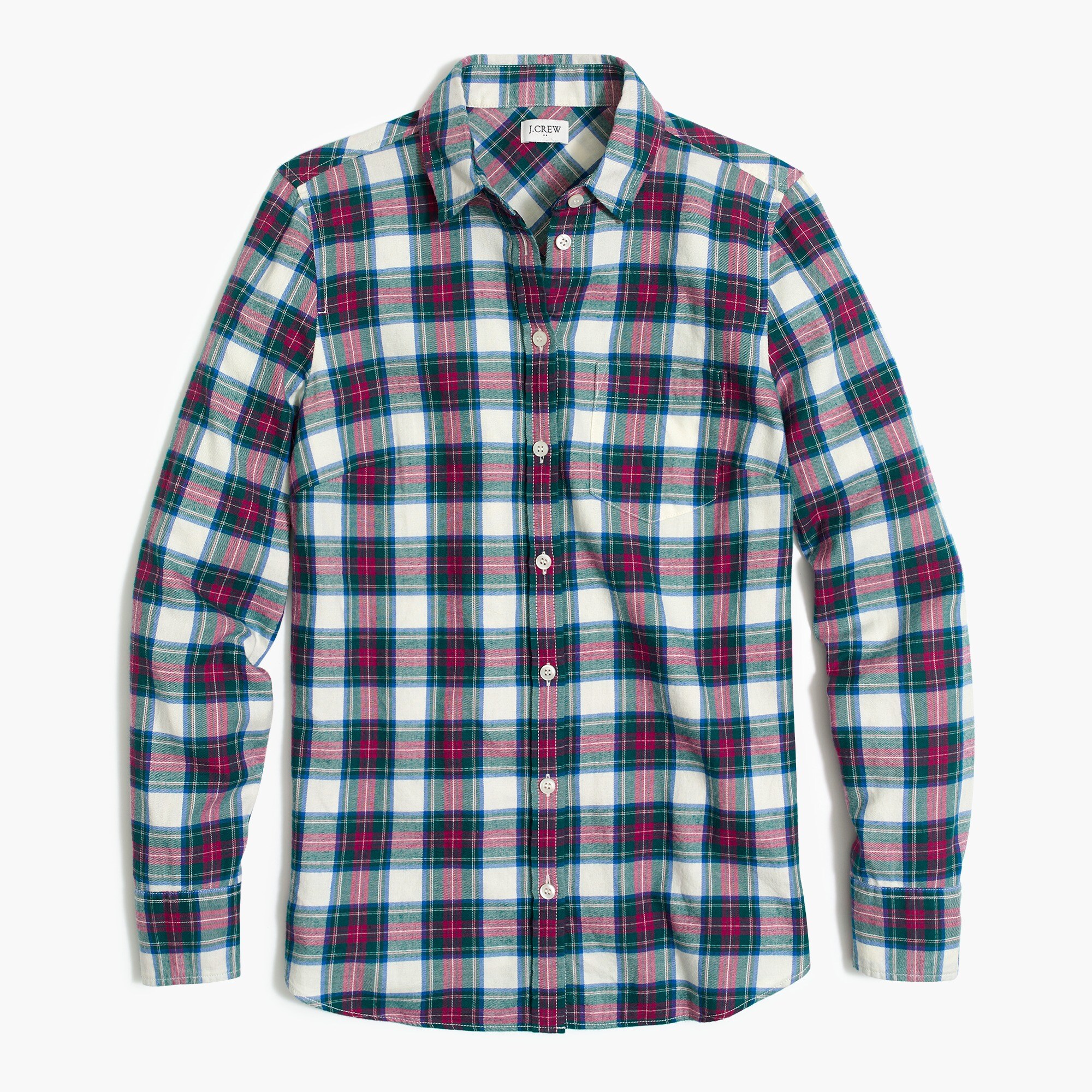 flannel shirt in boyfriend fit for women
