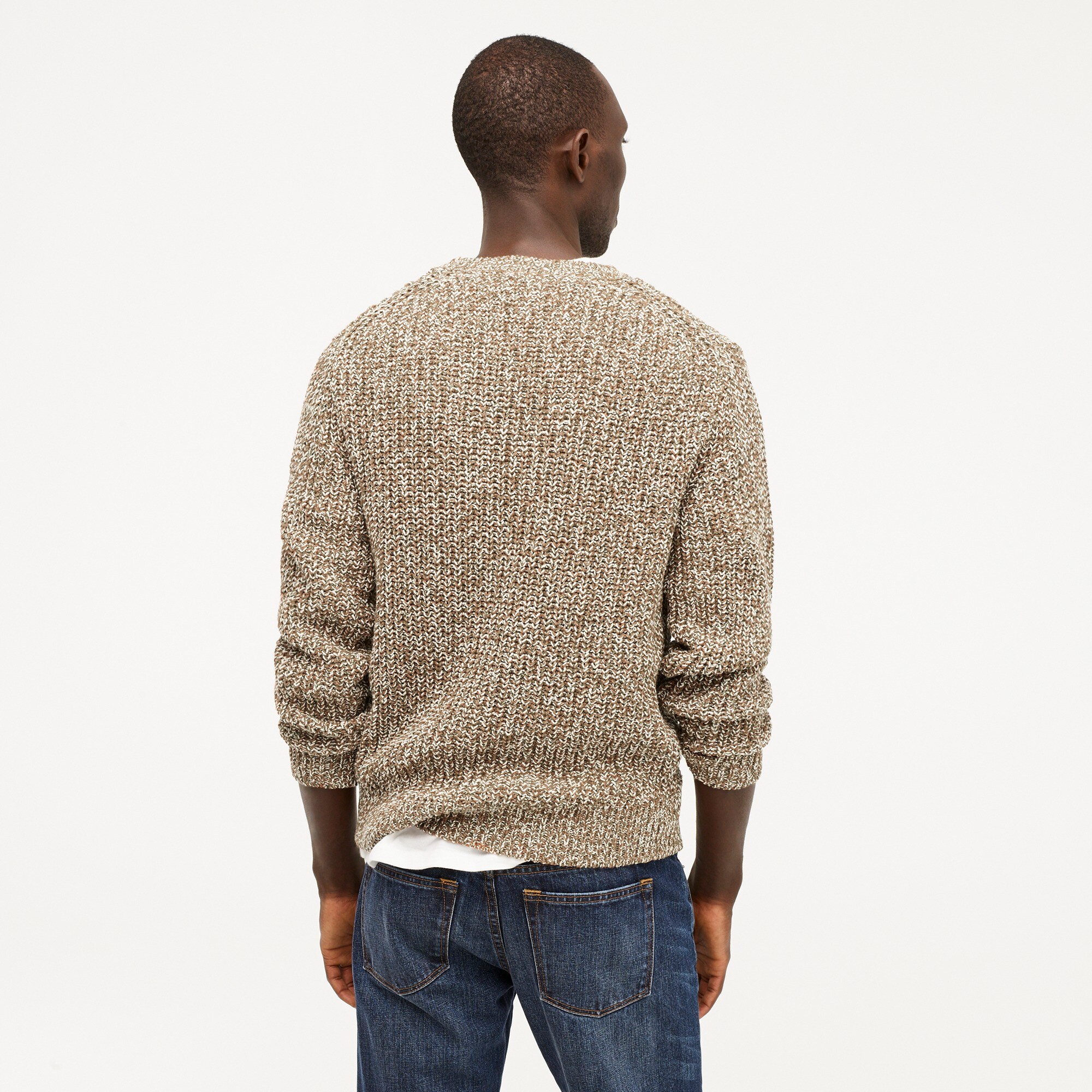 J Crew Wallace Barnes Crewneck Sweater In Marled Italian Cotton