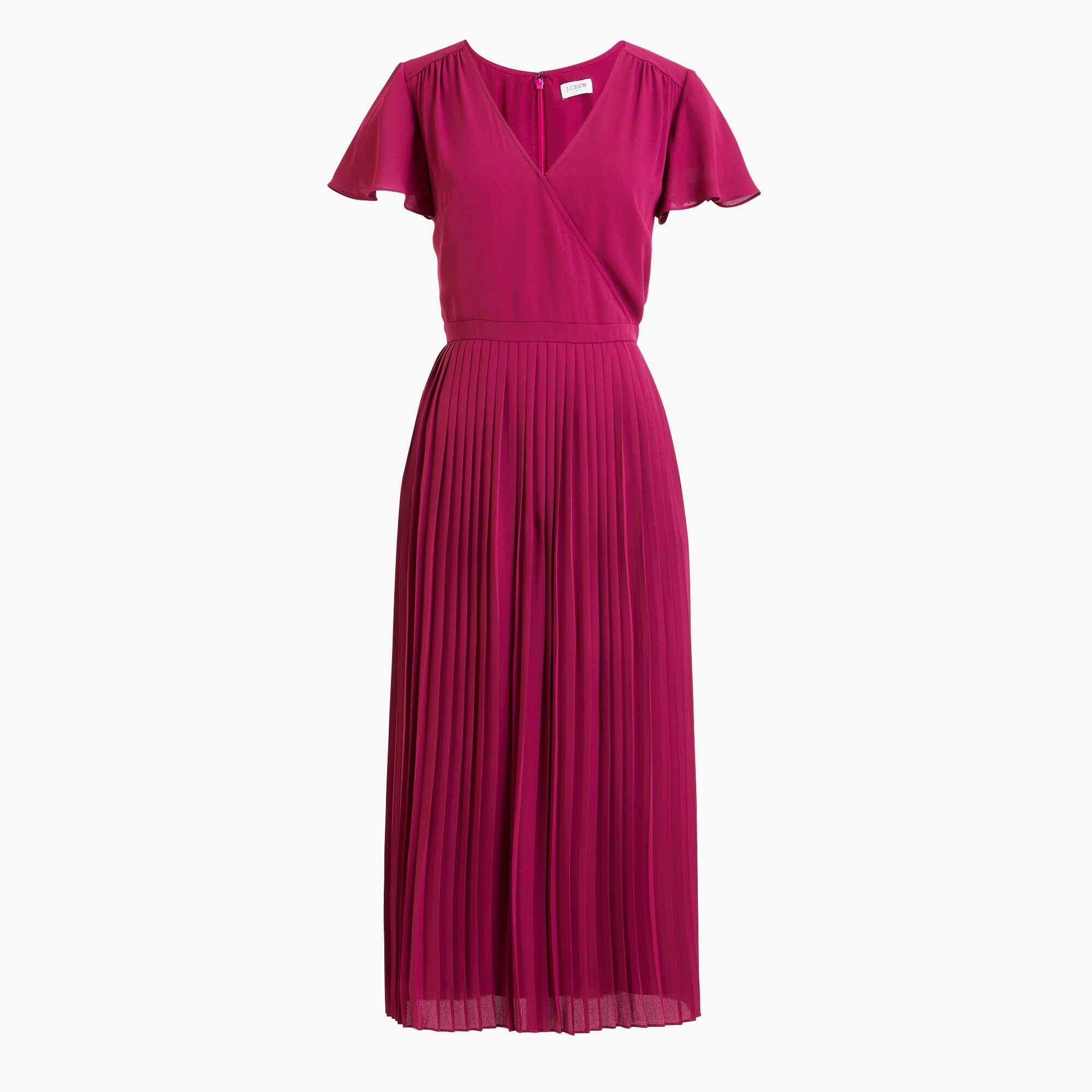 Factory Pleated Midi Wrap Dress For Women