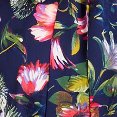 Long-sleeve tie-neck dress NAVY MULTI long-sleeve tie-neck dress for women