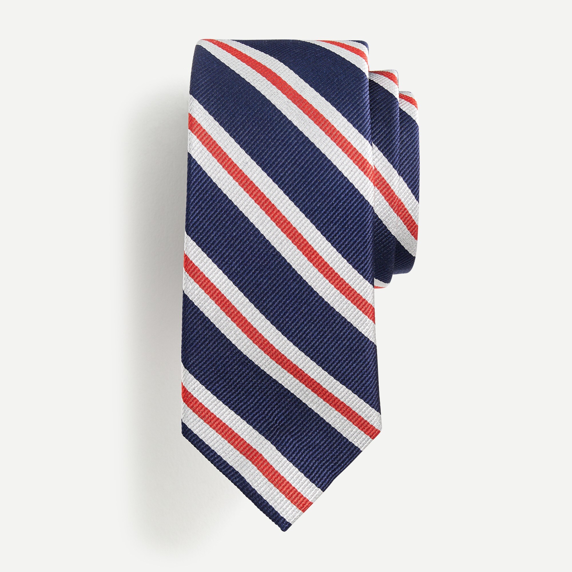 Boys' silk tie in old-school stripe
