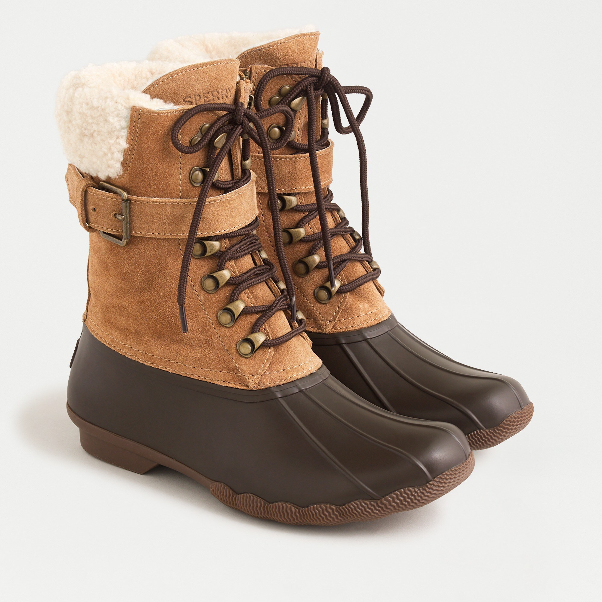 sperry boots with buckle
