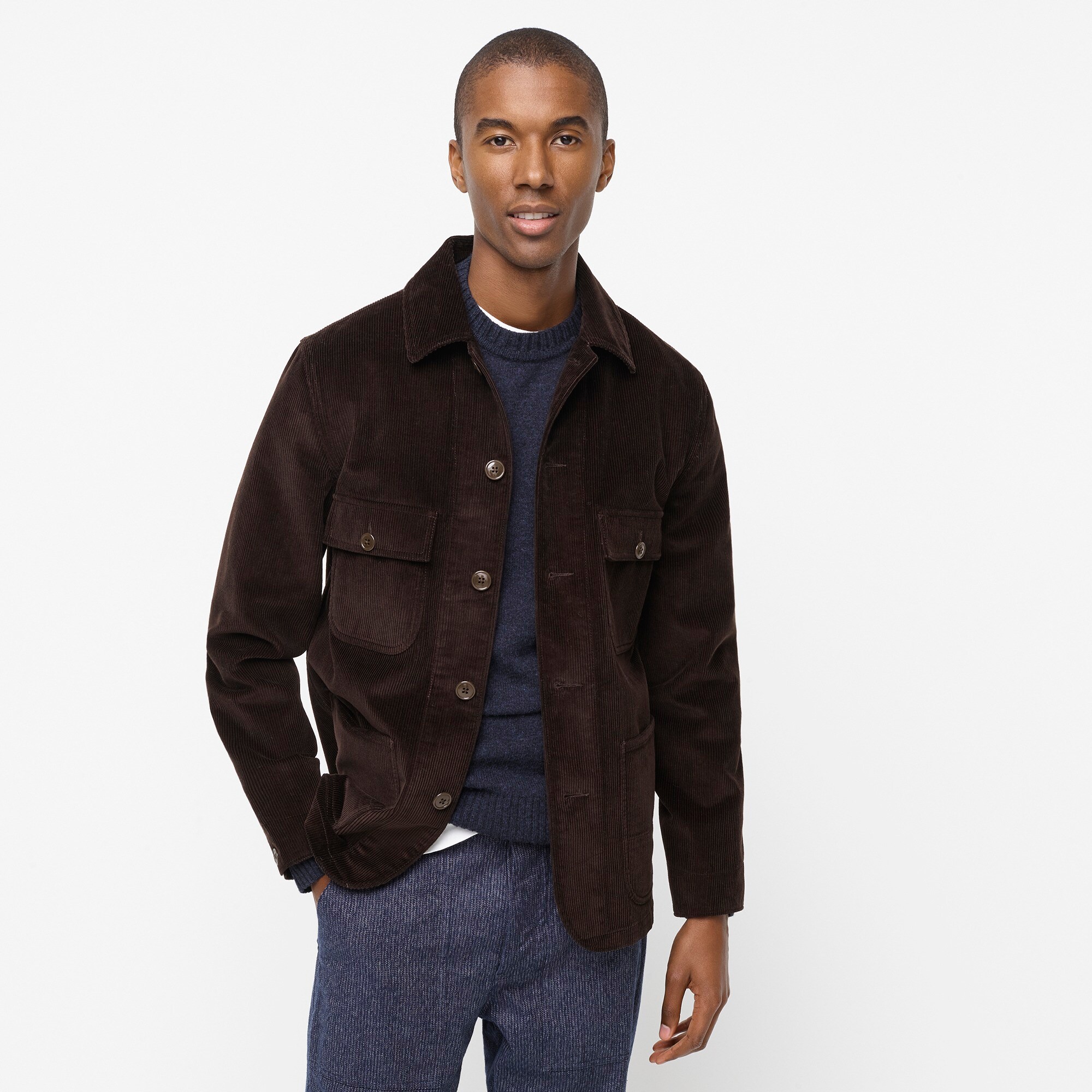 J.Crew Wallace & Barnes Slimfit Chore Jacket In Corduroy For Men