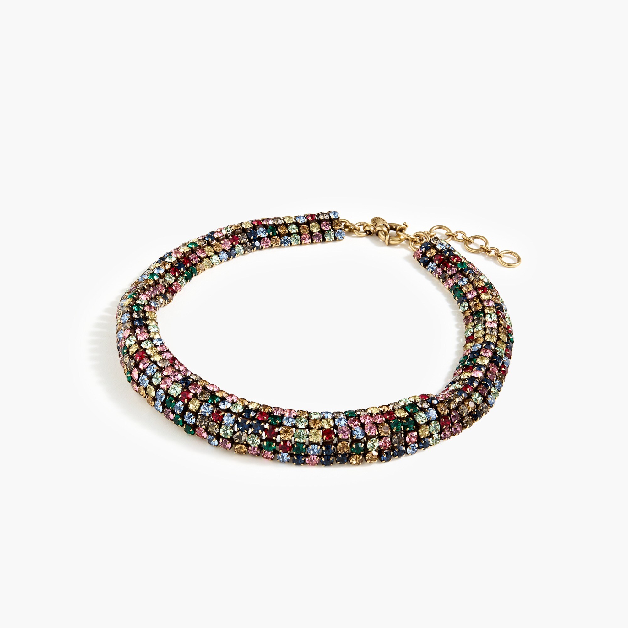 Crystal chain collar necklace