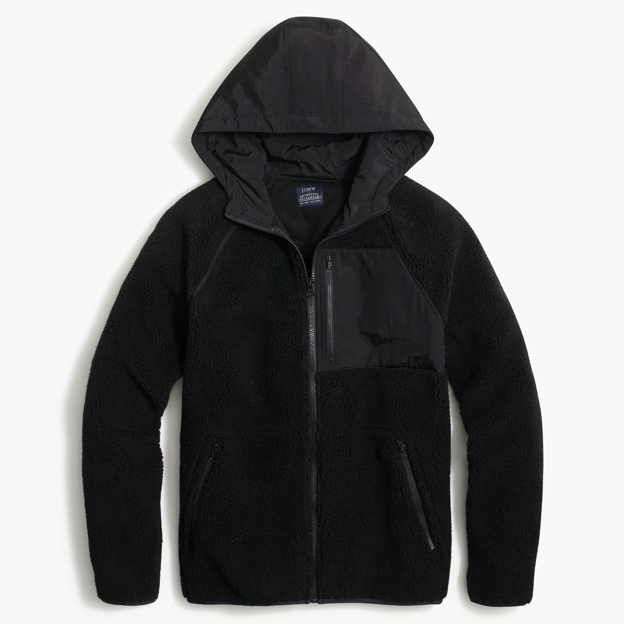 Hooded sherpa jacket