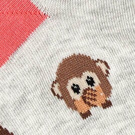 Monkey emoji ankle socks MONKEY factory: monkey emoji ankle socks for women