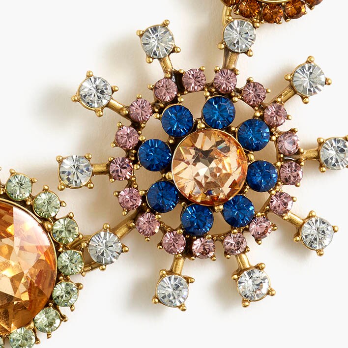 Crystal burst statement necklace CRYSTAL factory: crystal burst statement necklace for women
