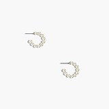 Tiny pearl hoop earrings