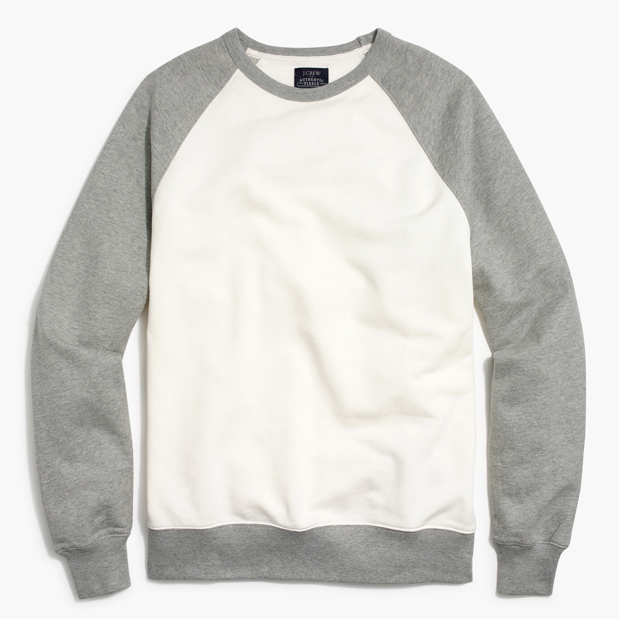 Contrast raglan terry crewneck sweatshirt