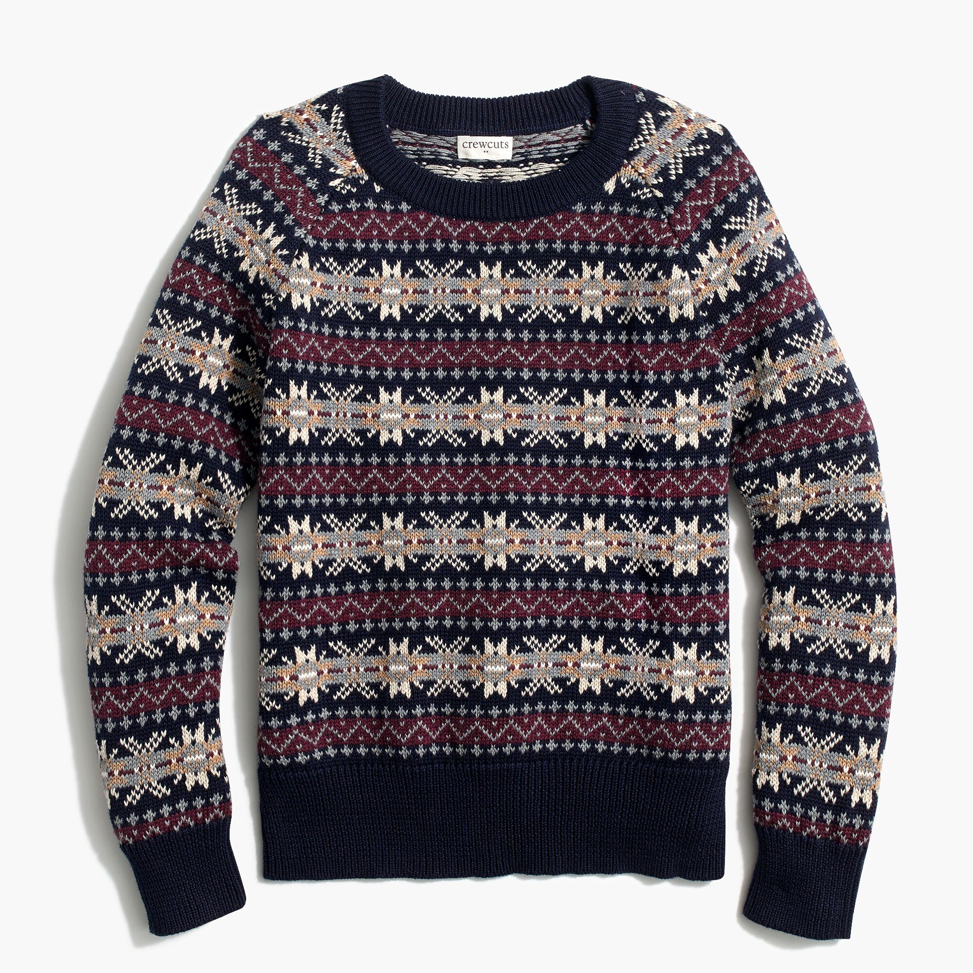Boys' Fair Isle crewneck sweater