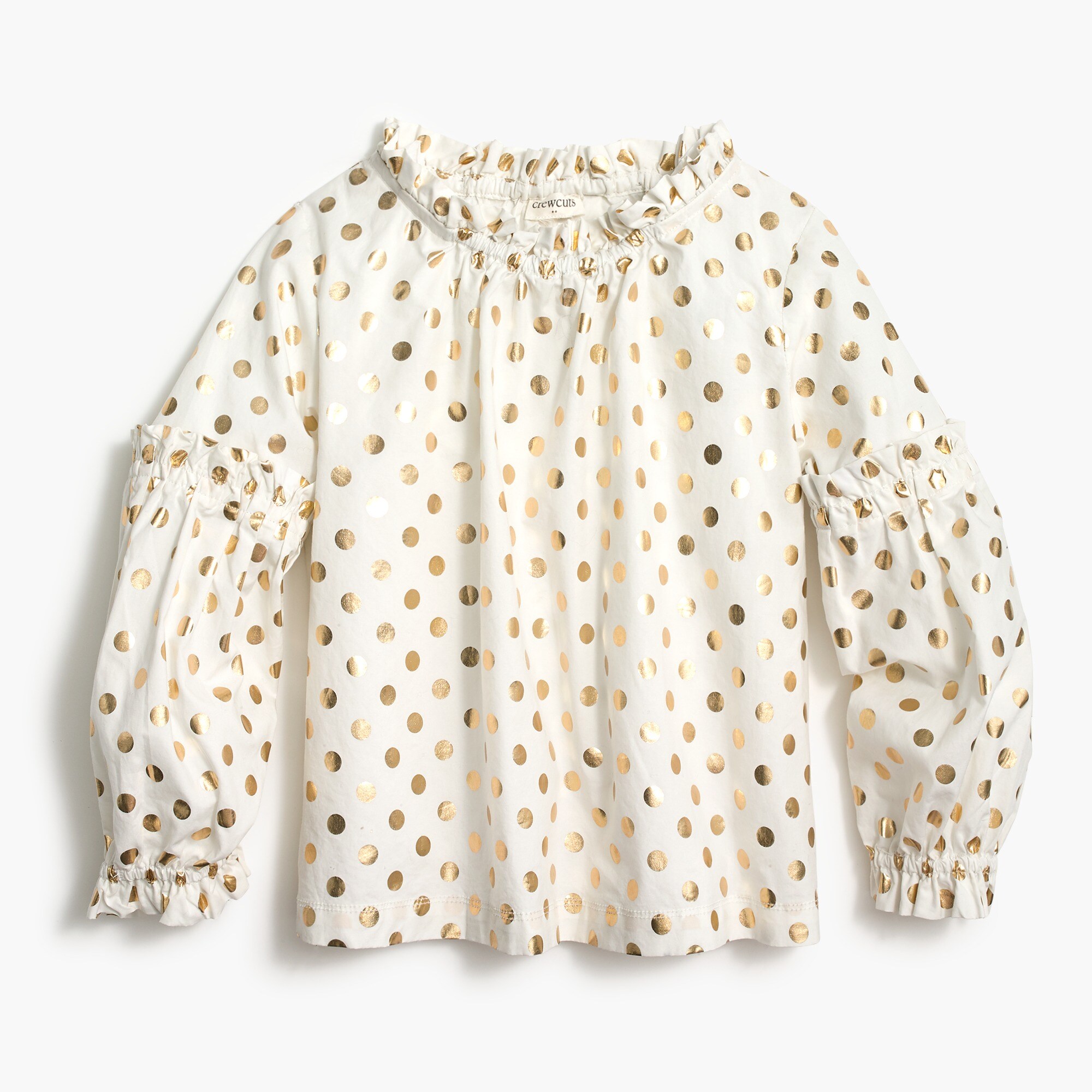Girls' foil dot top