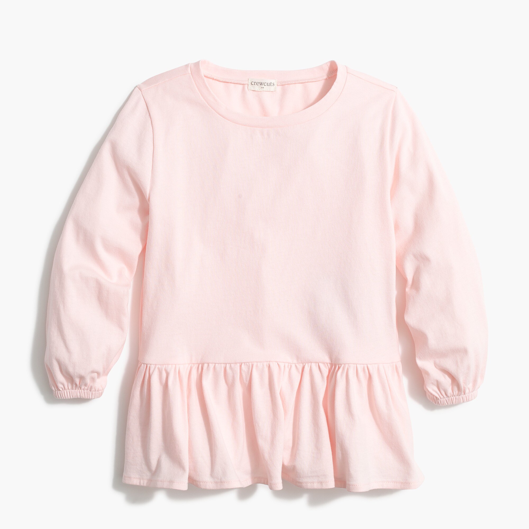 girls' long-sleeve peplum tee for girls