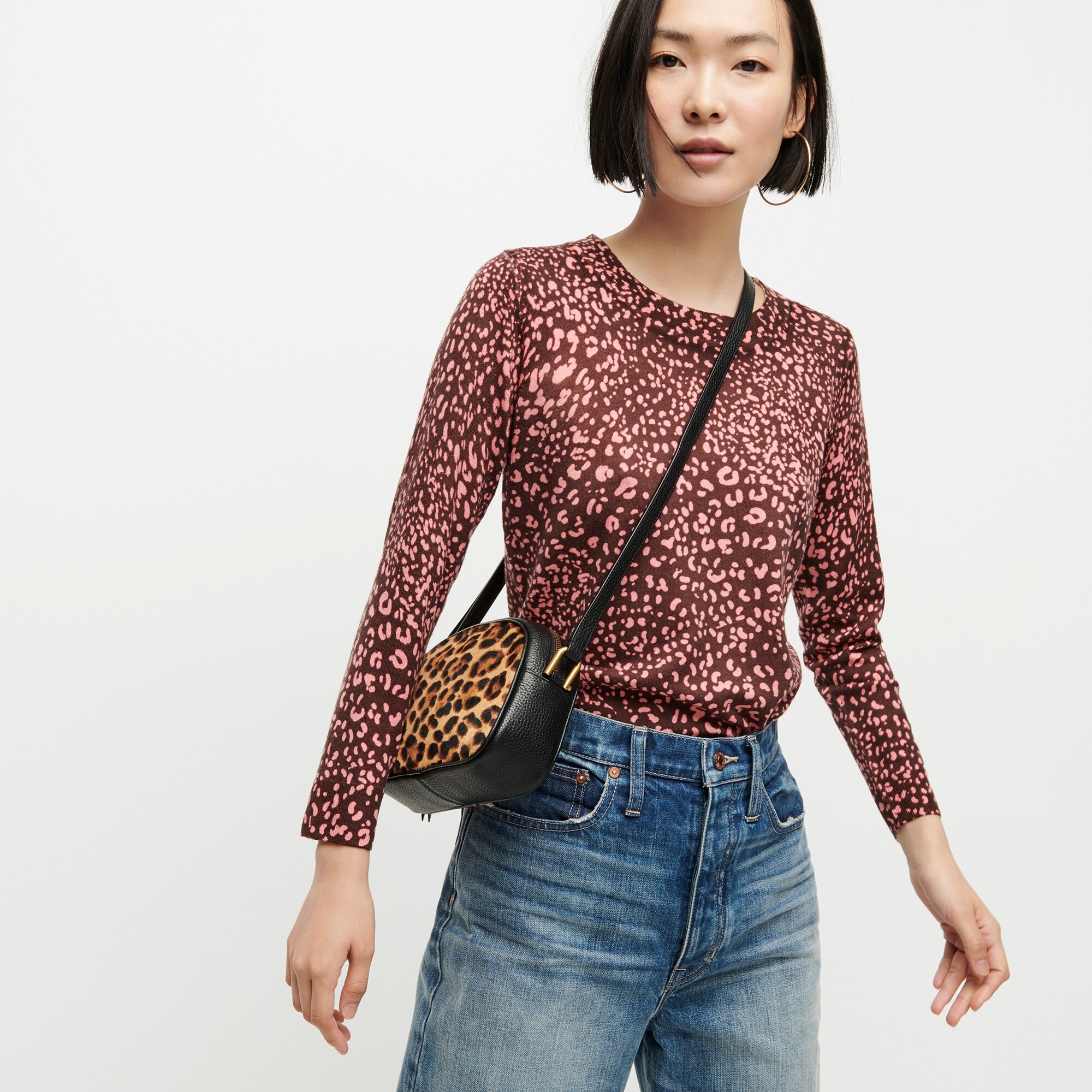 J Crew Tippi Sweater In Leopard For Women