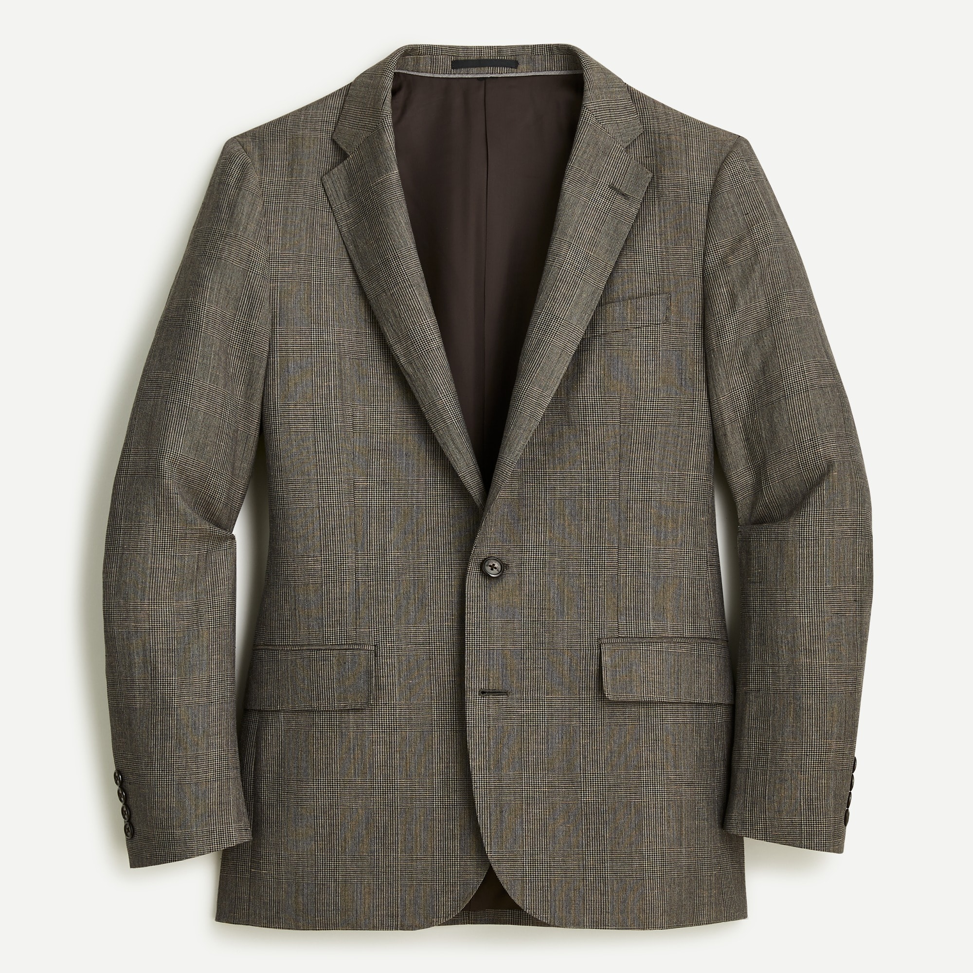 Ludlow Slim-fit suit jacket in Italian wool-linen