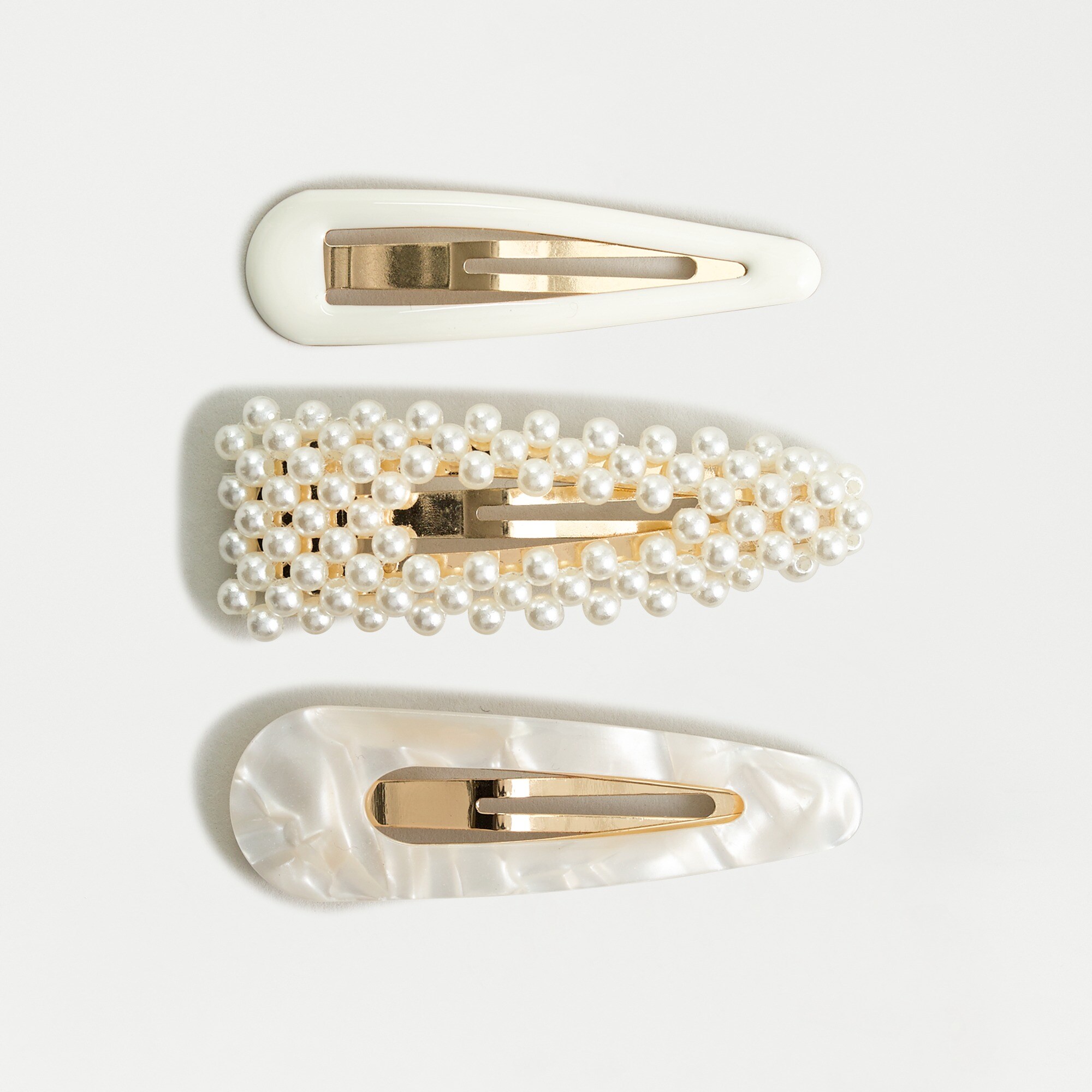 Pearl Hair Clip Three-pack For Women | J.Crew