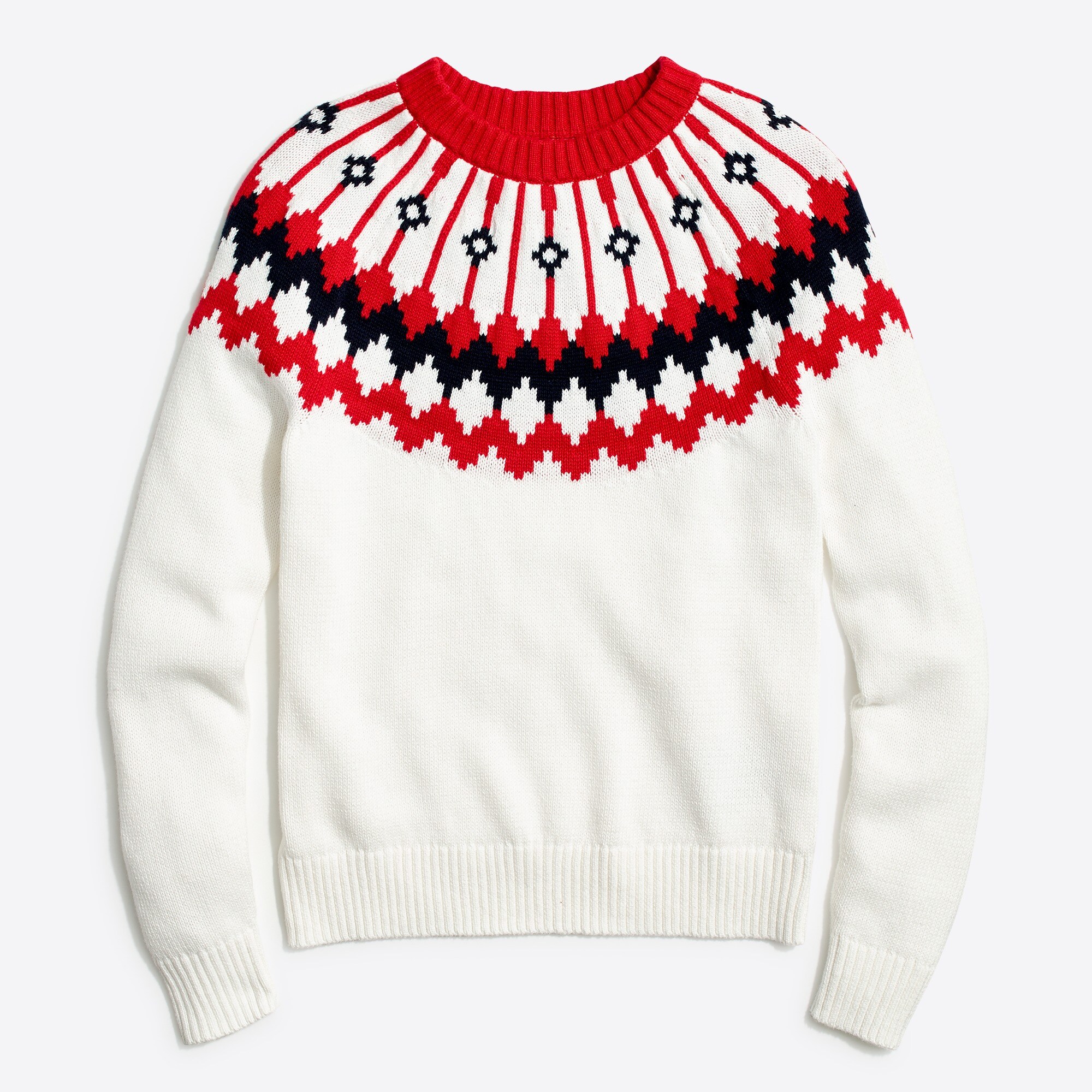 graphic fair isle sweater for women