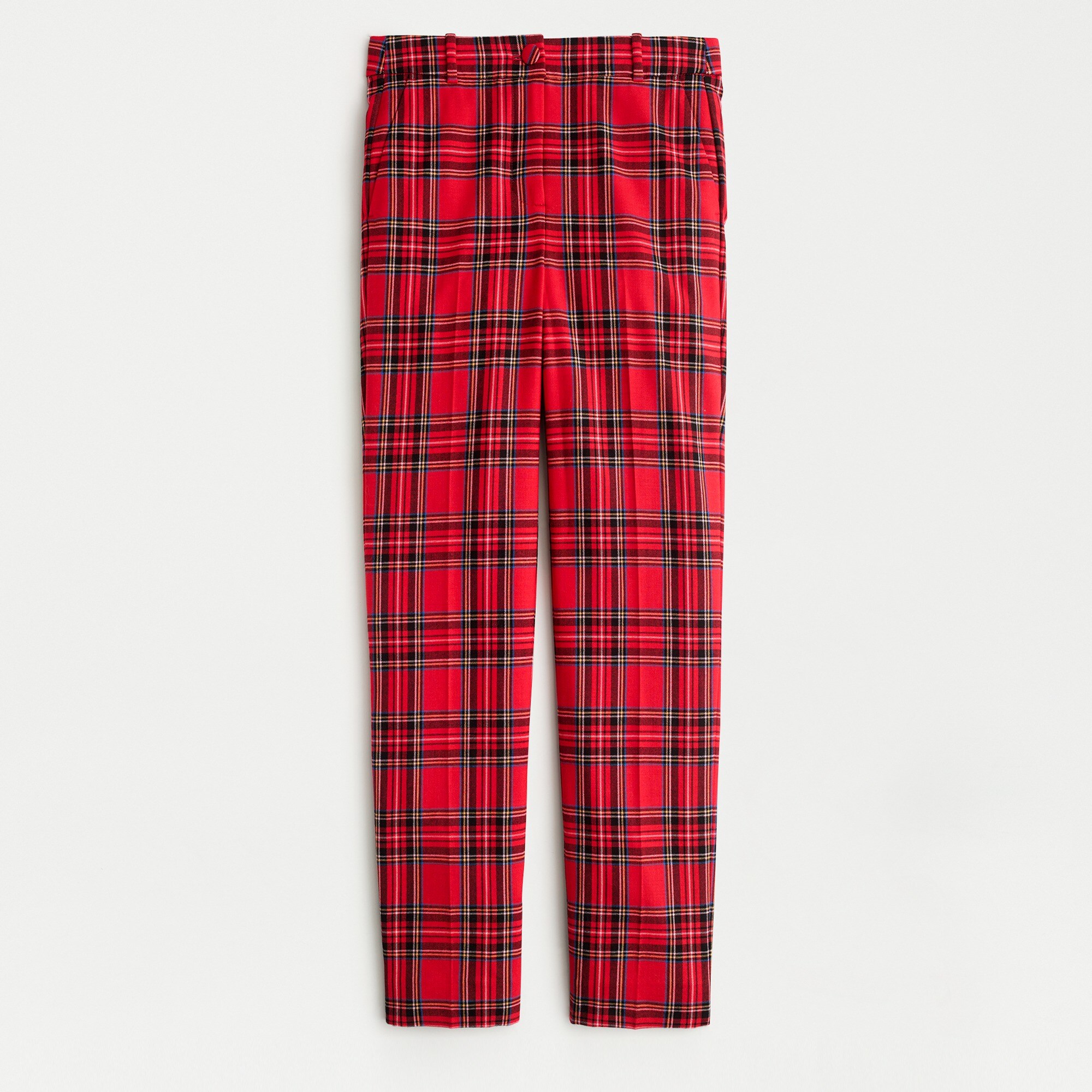 High-rise Cameron pant in red Stewart tartan