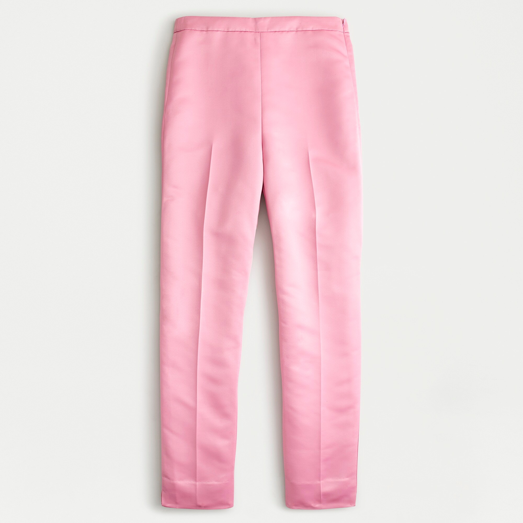 High-rise cigarette pant in satin