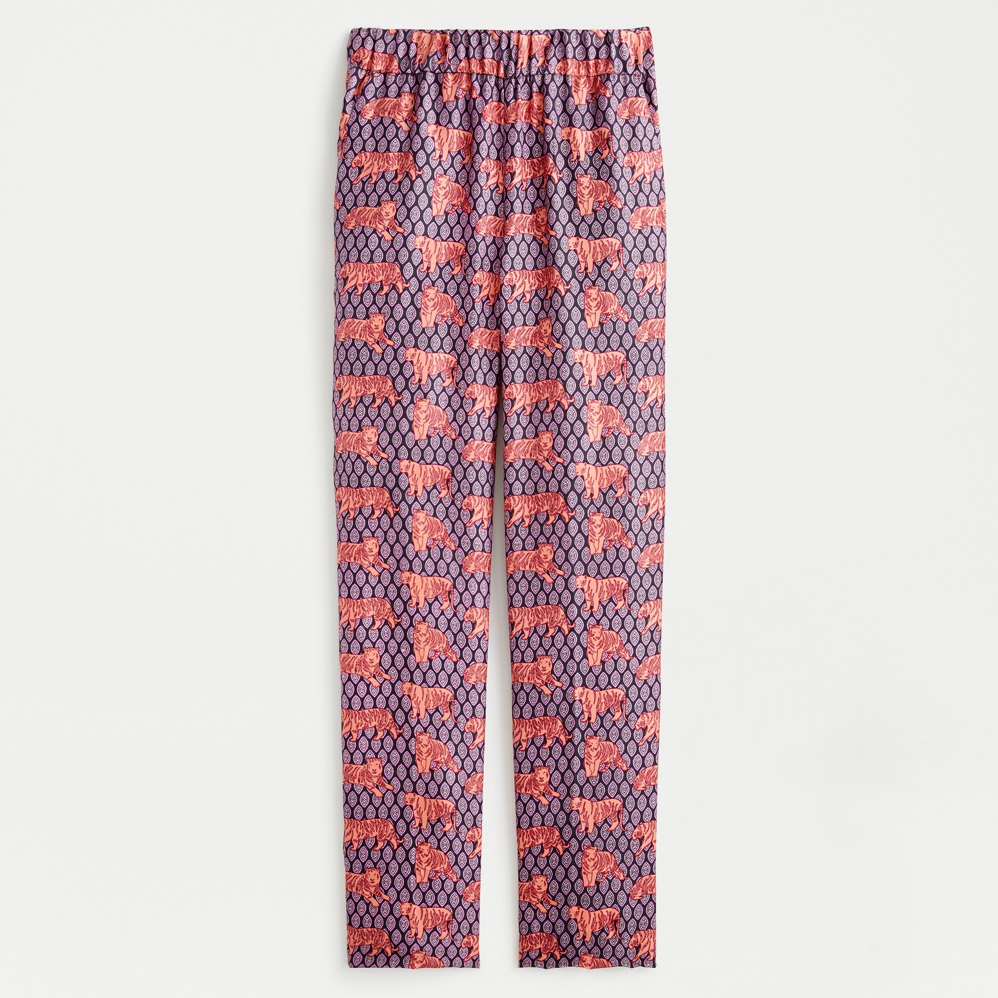 Pull-on easy pant in roaming tigers print