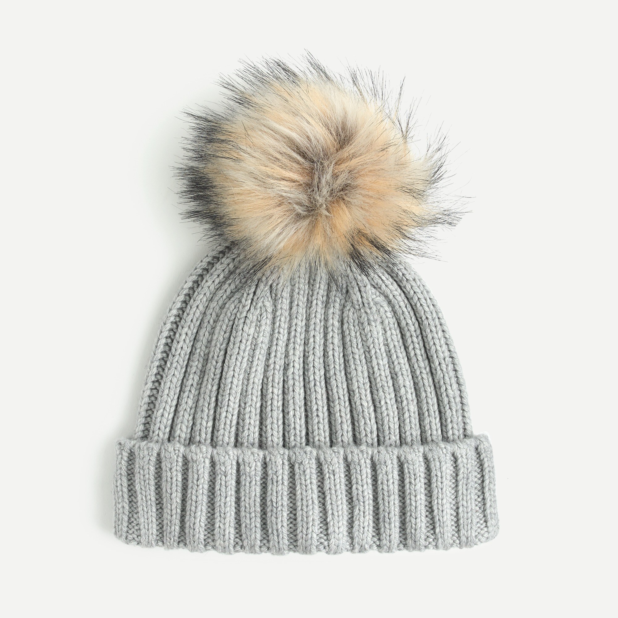 J. Crew Ribbed pom-pom beanie in Supersoft yarn J.CREW WOMEN main image 2