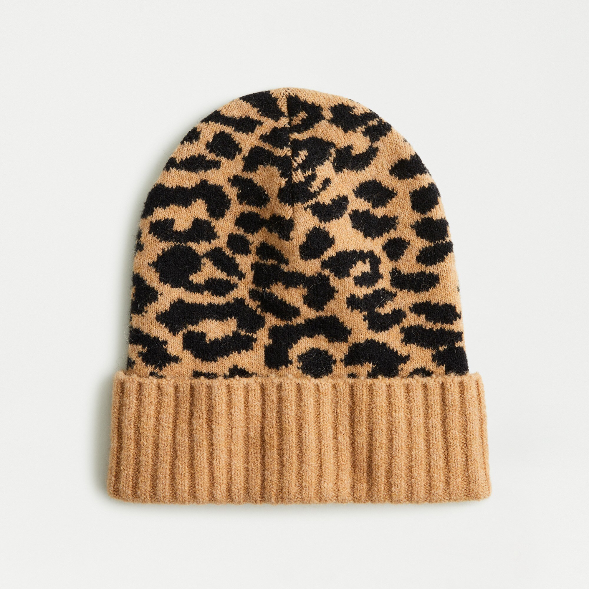 Leopard-print Beanie In Supersoft Yarn For Women | J.Crew display picture 1
