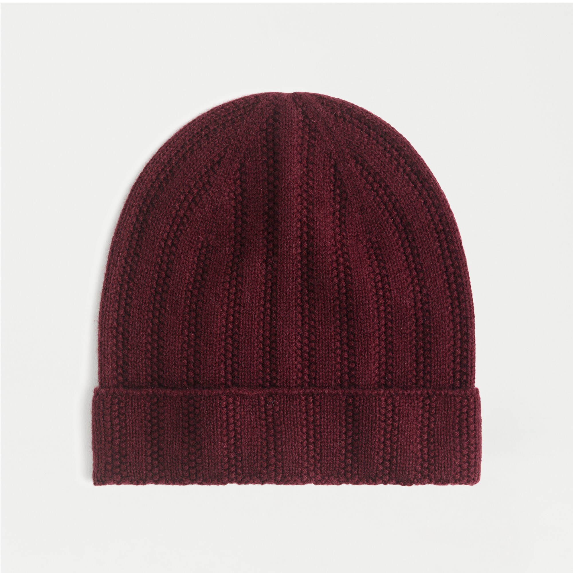 Ribbed cashmere beanie
