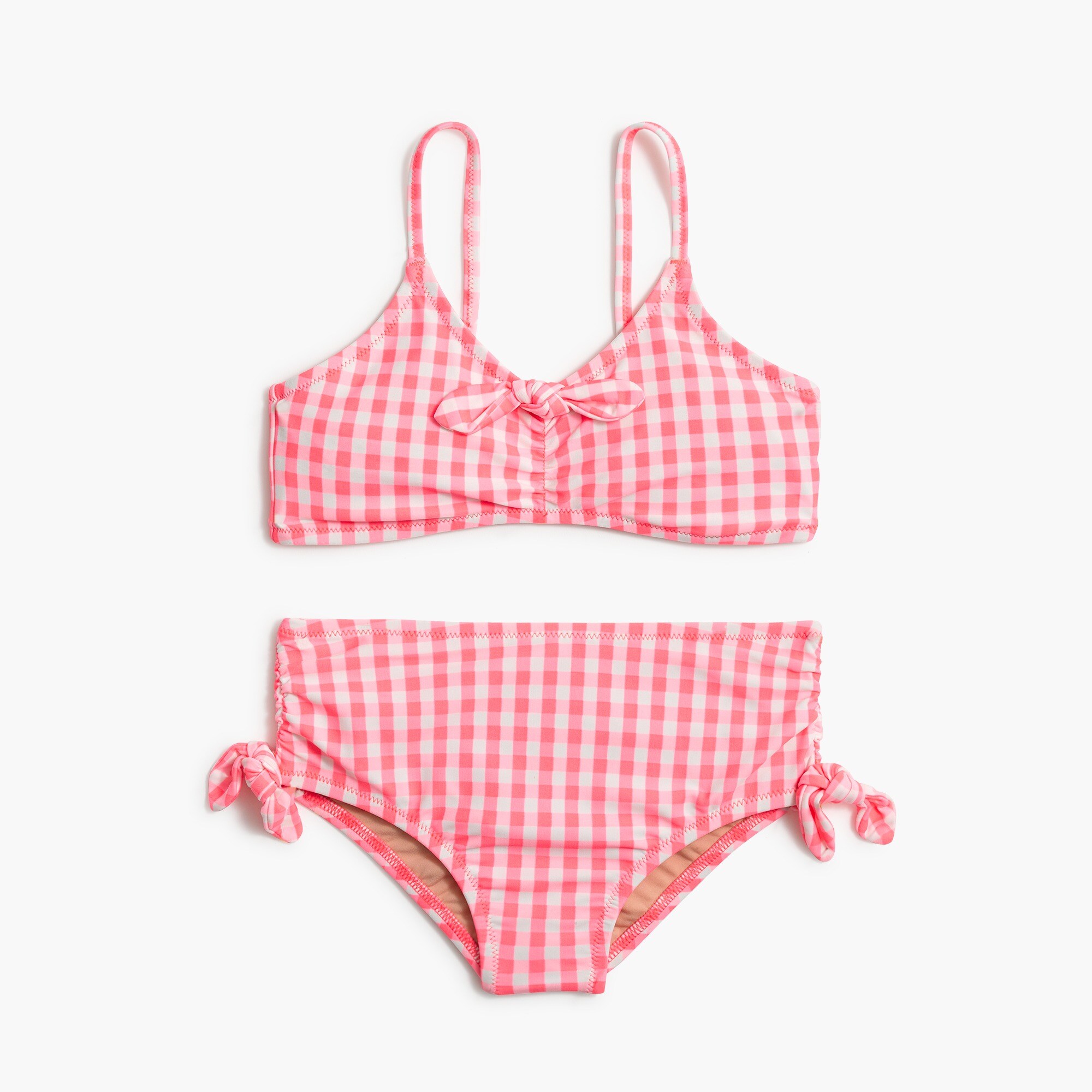 Girls' gingham bikini