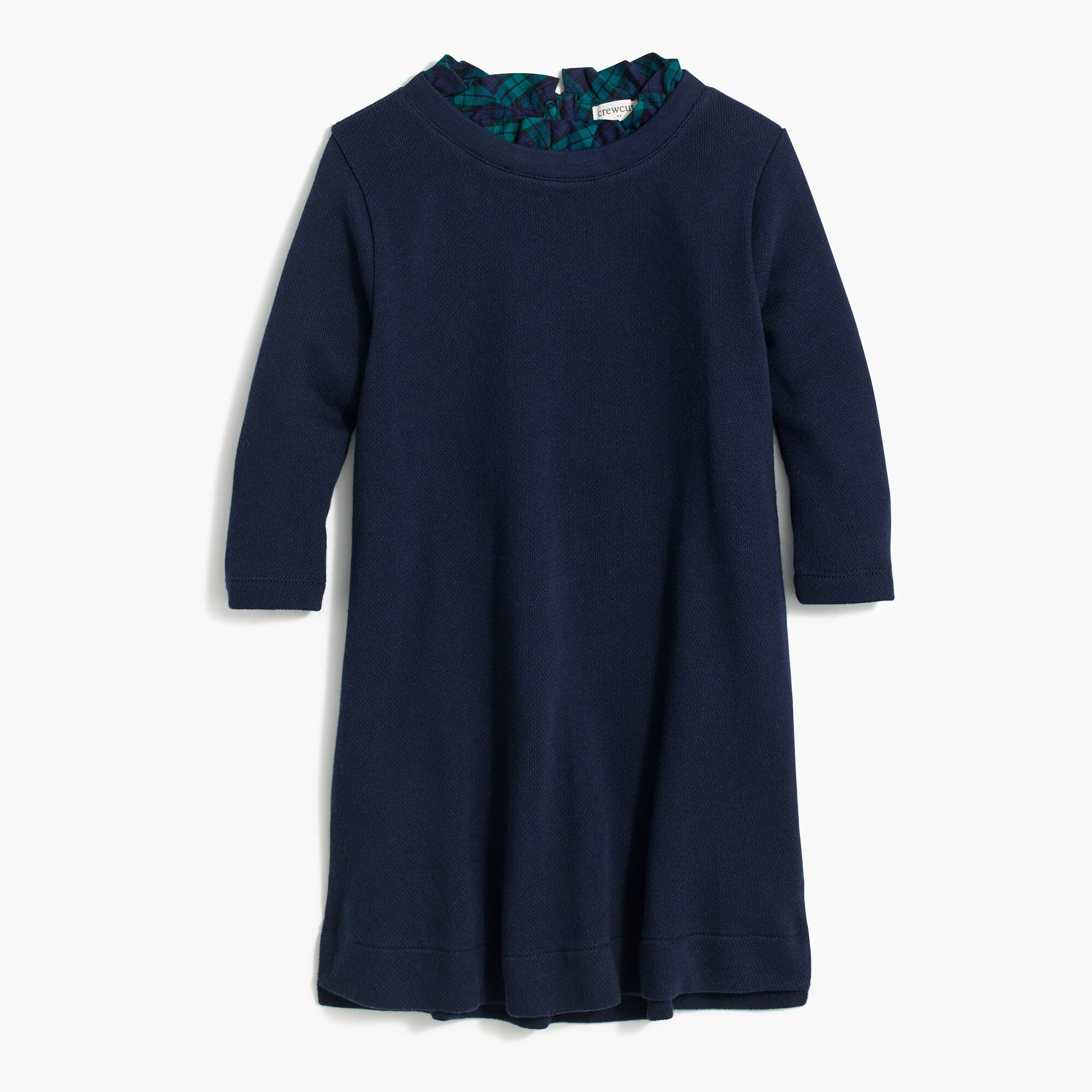 Girls' ruffle collar sweatshirt dress