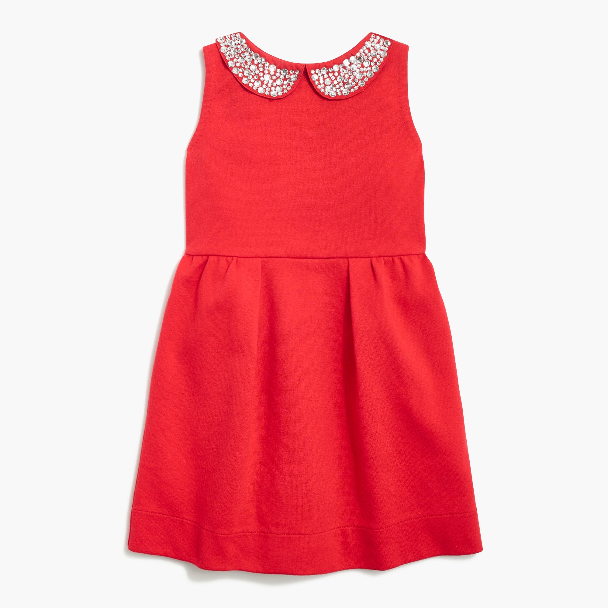 girls' jeweled collar ponte dress for girls