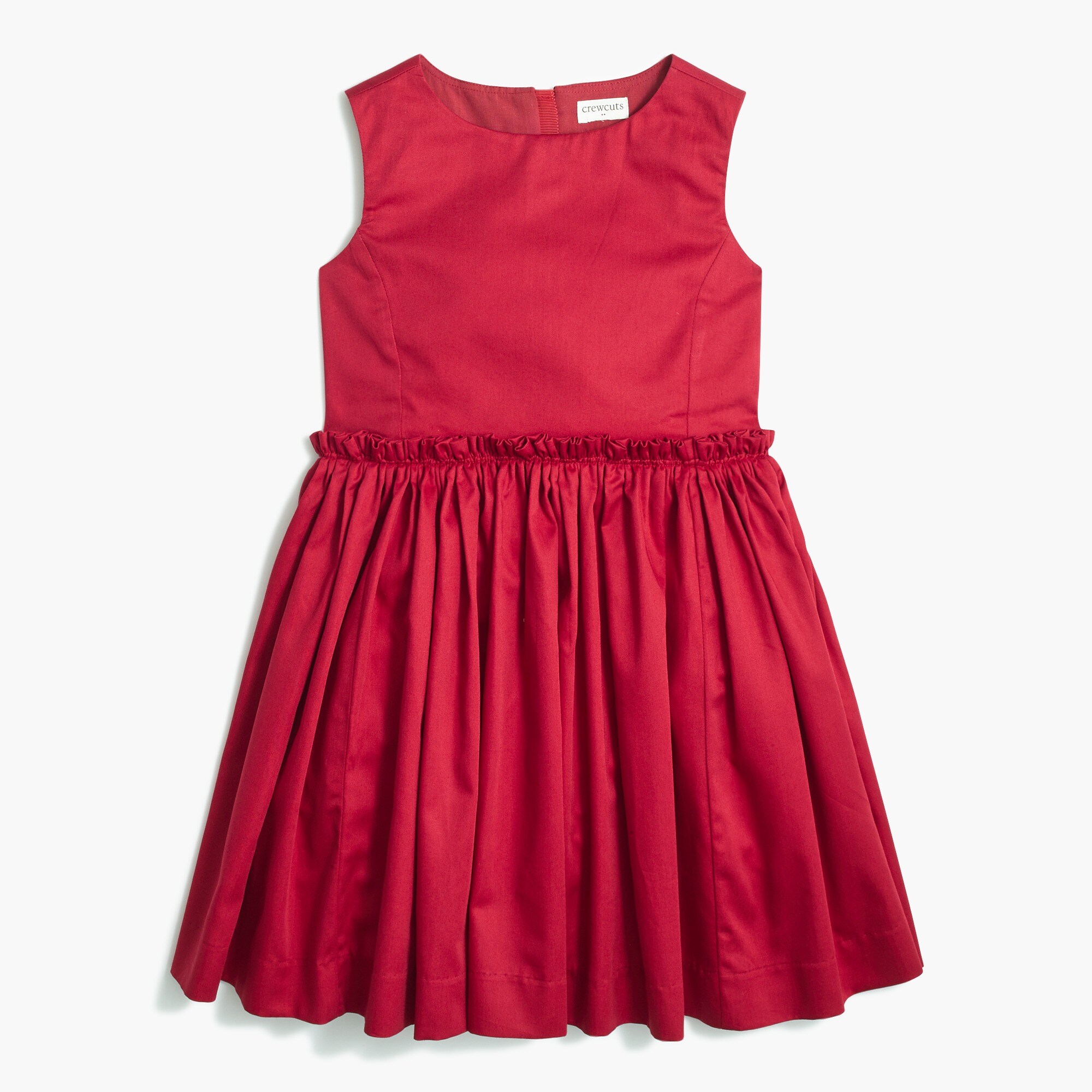 girls' sleeveless paperbag waist dress for girls