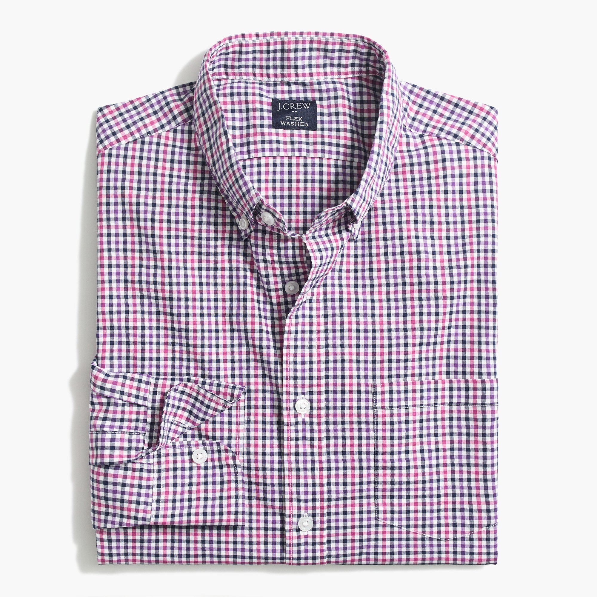 Tattersall slim flex casual shirt