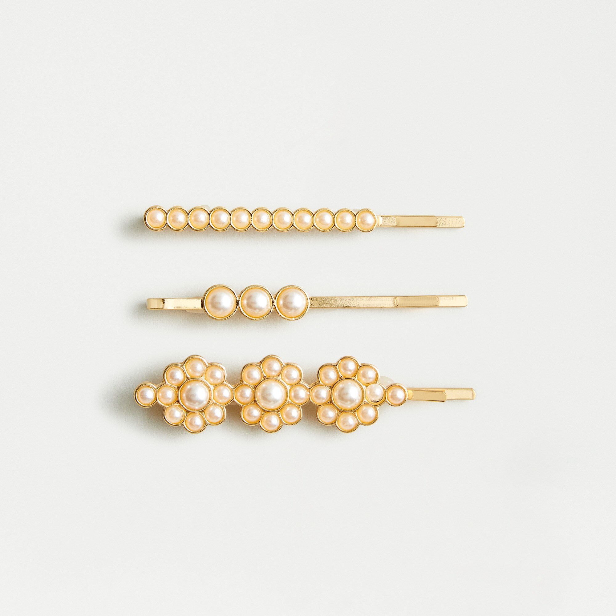 Pearl Bobby Pin 3-pack For Women | J.Crew display picture 1