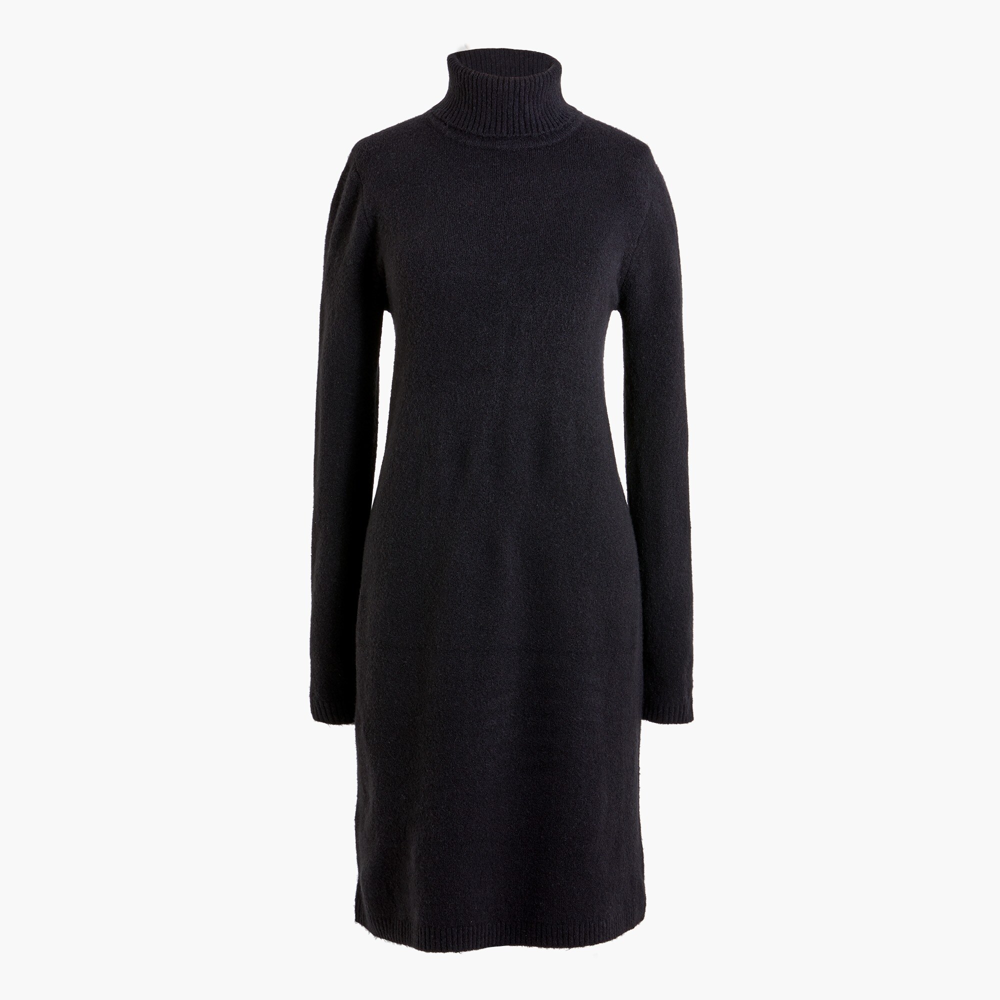 Long-sleeve turtleneck sweater-dress in extra-soft yarn