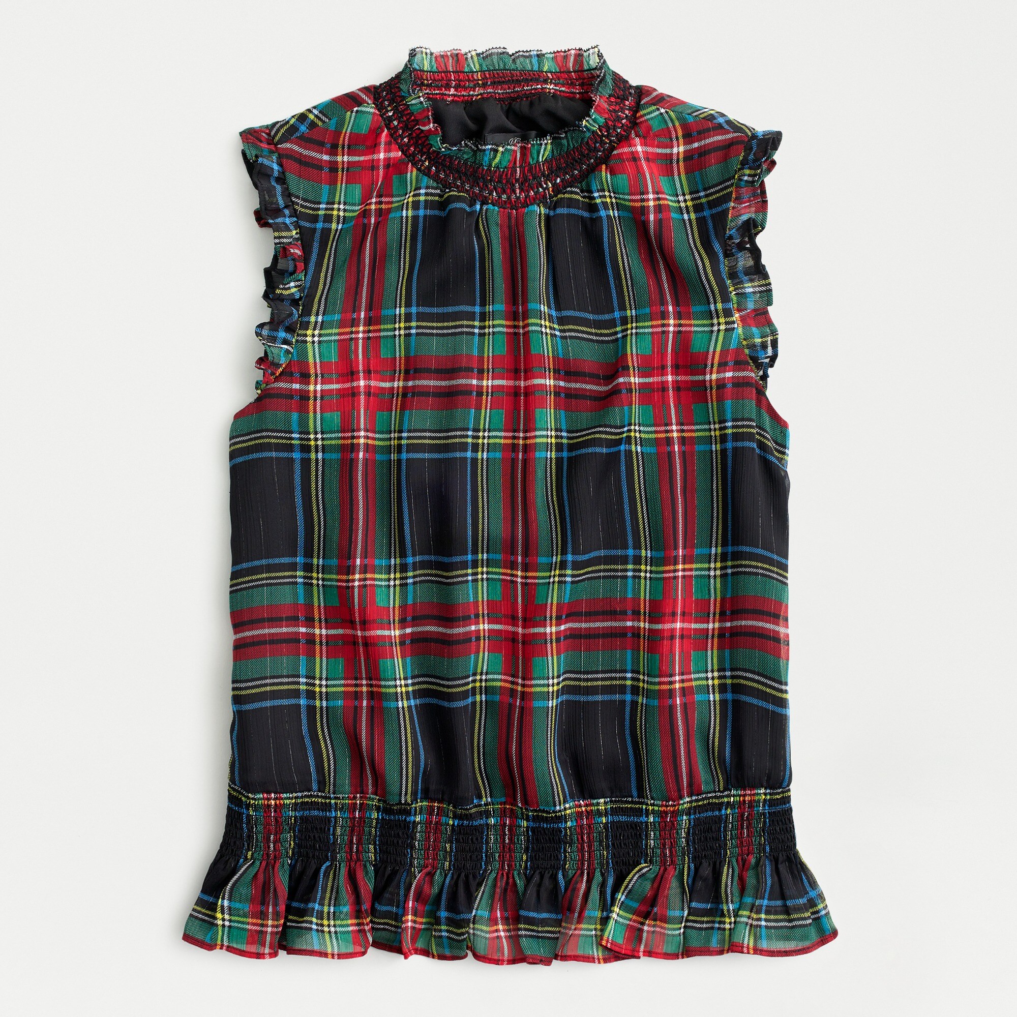 tartan peplum top