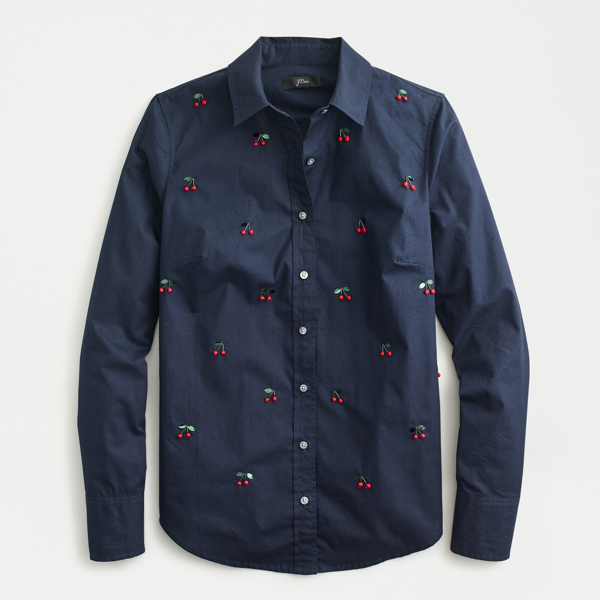 Perfect shirt with embellished cherries
