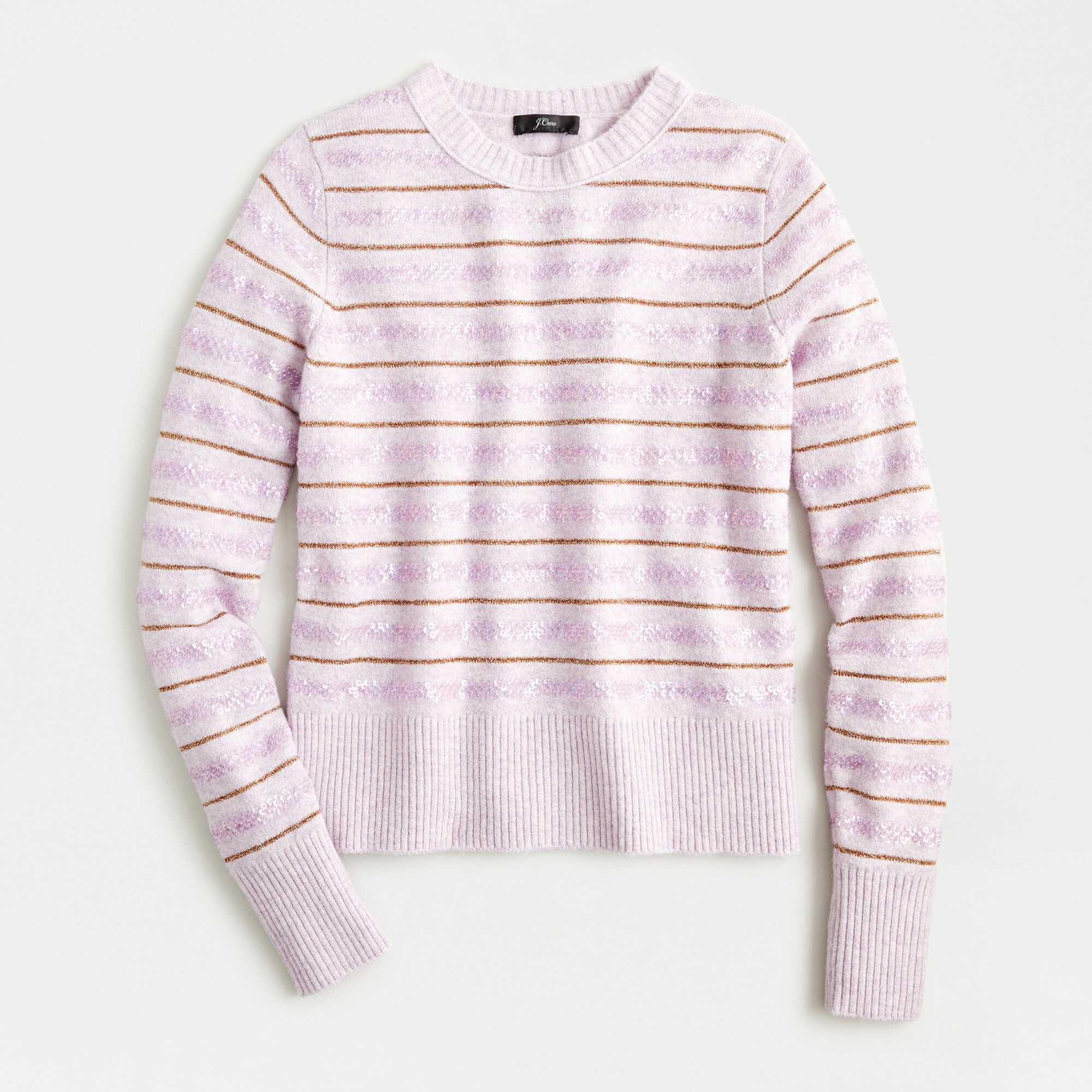 Sequin striped sweater in Supersoft yarn