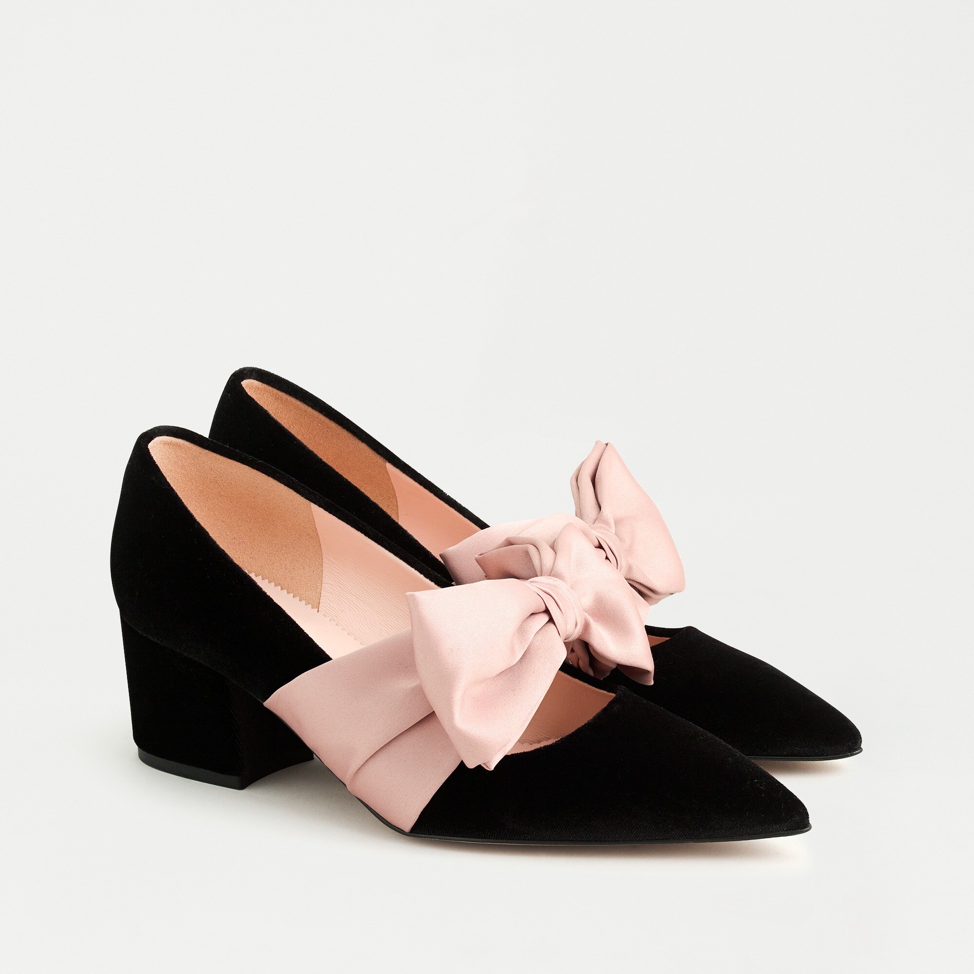 J.Crew Laney Pumps With Bow In Velvet For Women