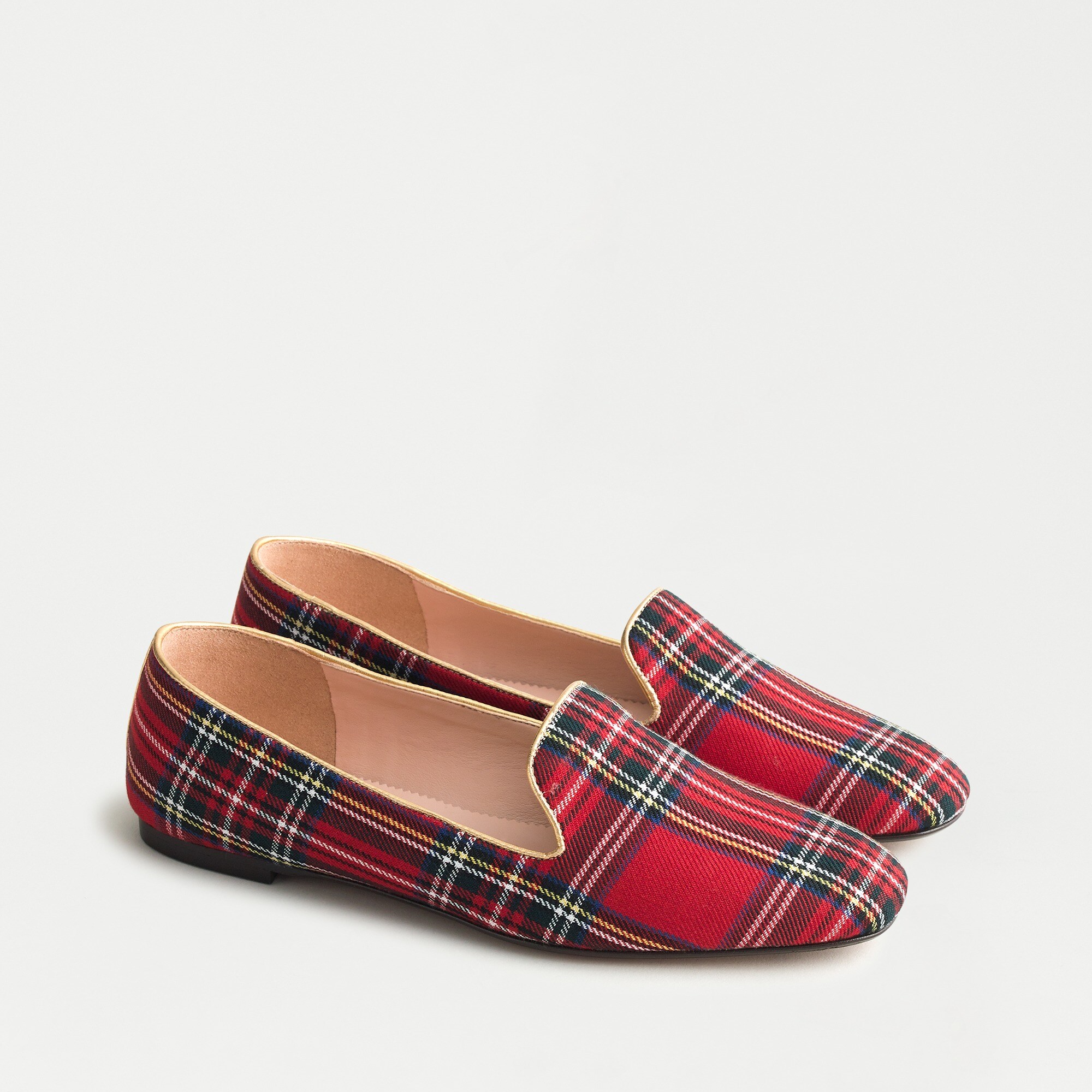 Smoking slippers in red Stewart tartan