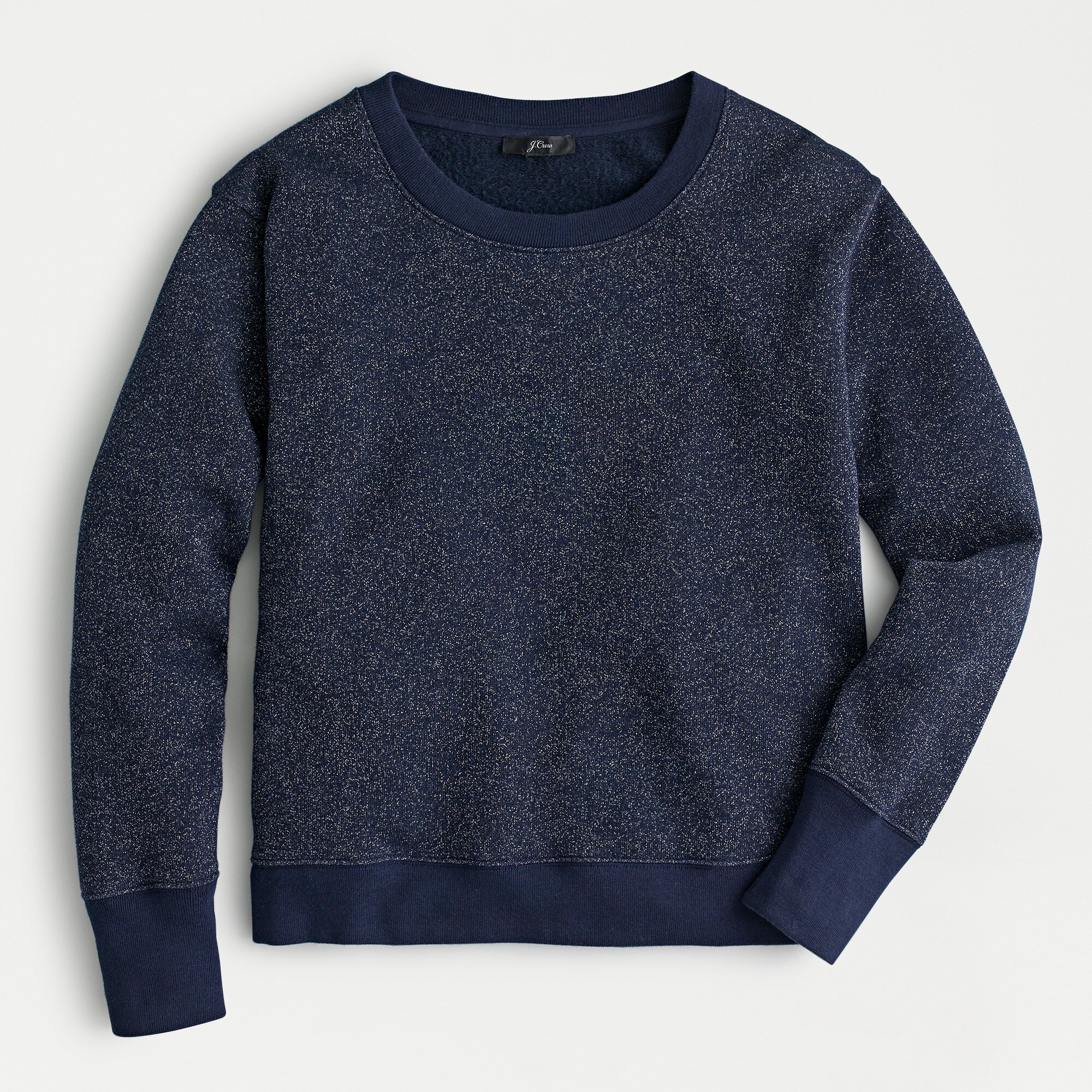 Metallic pullover sweatshirt