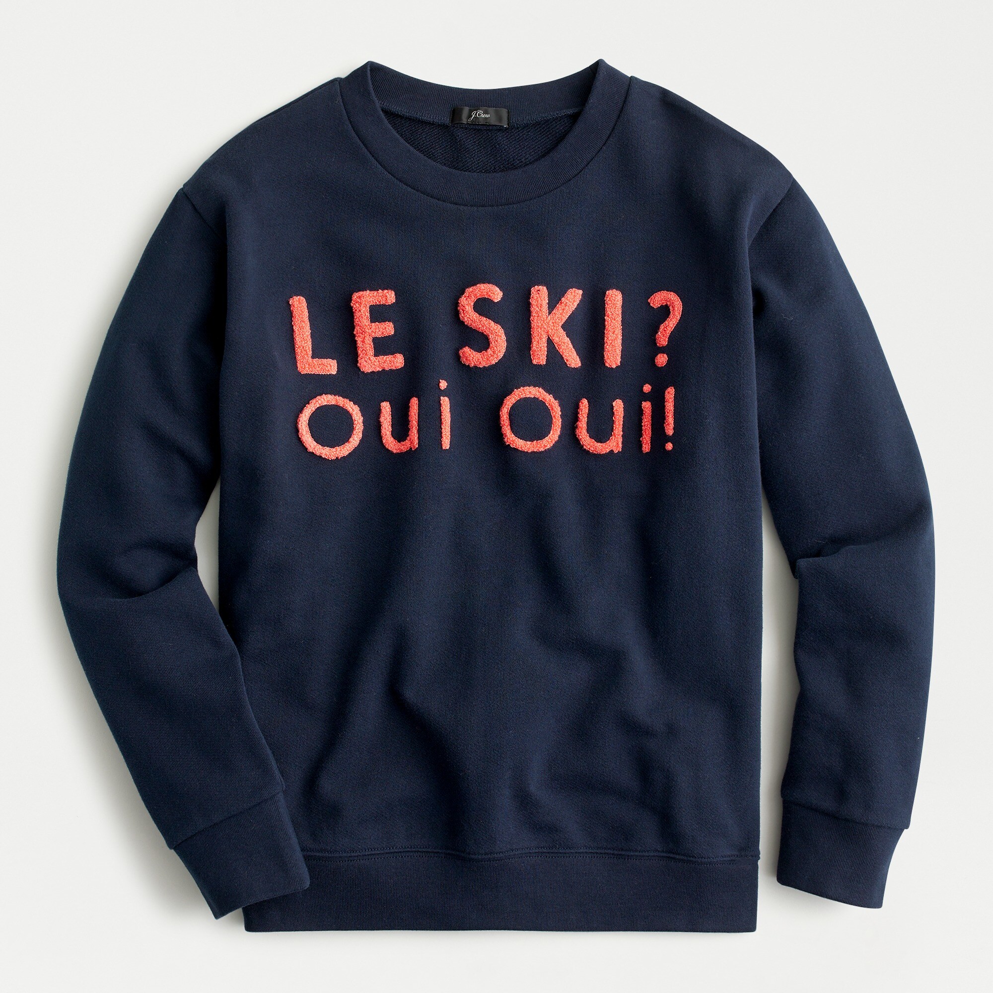 Le Ski Oui Oui Embroidered Terry Sweatshirt For Women