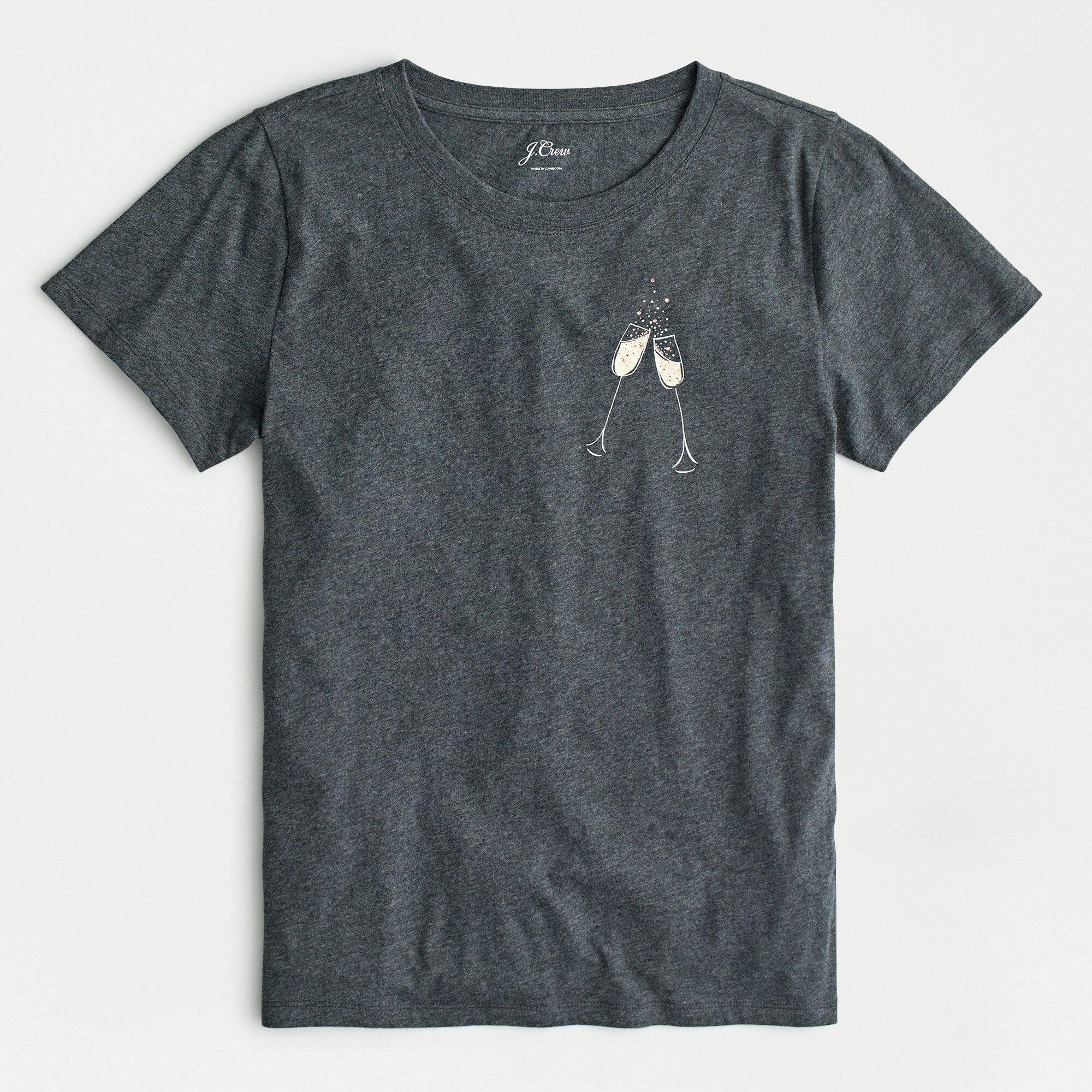 J.Crew Champagne Slimfit Graphic Tshirt For Women