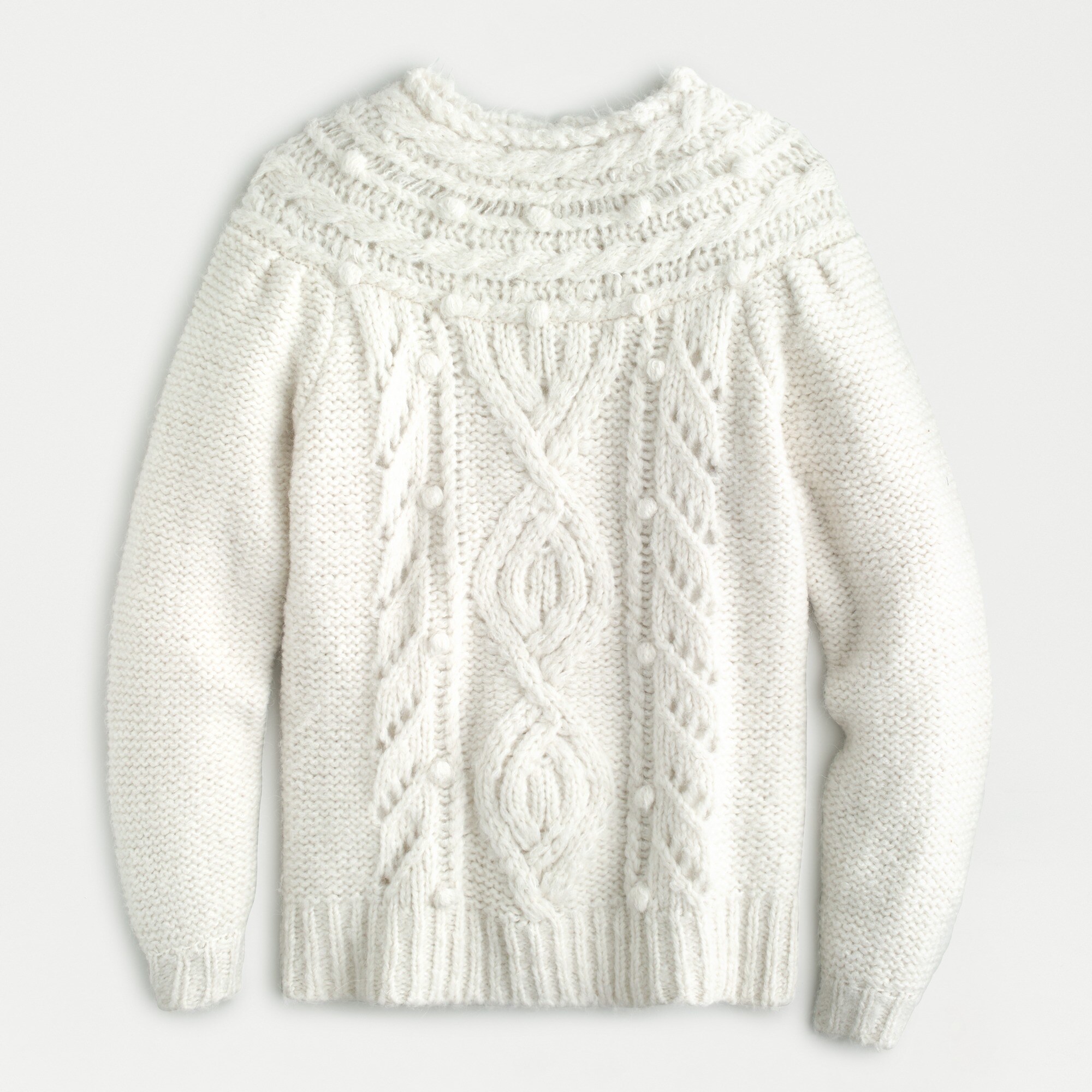 J.Crew Pointelle Pom pom Mockneck Sweater For Women