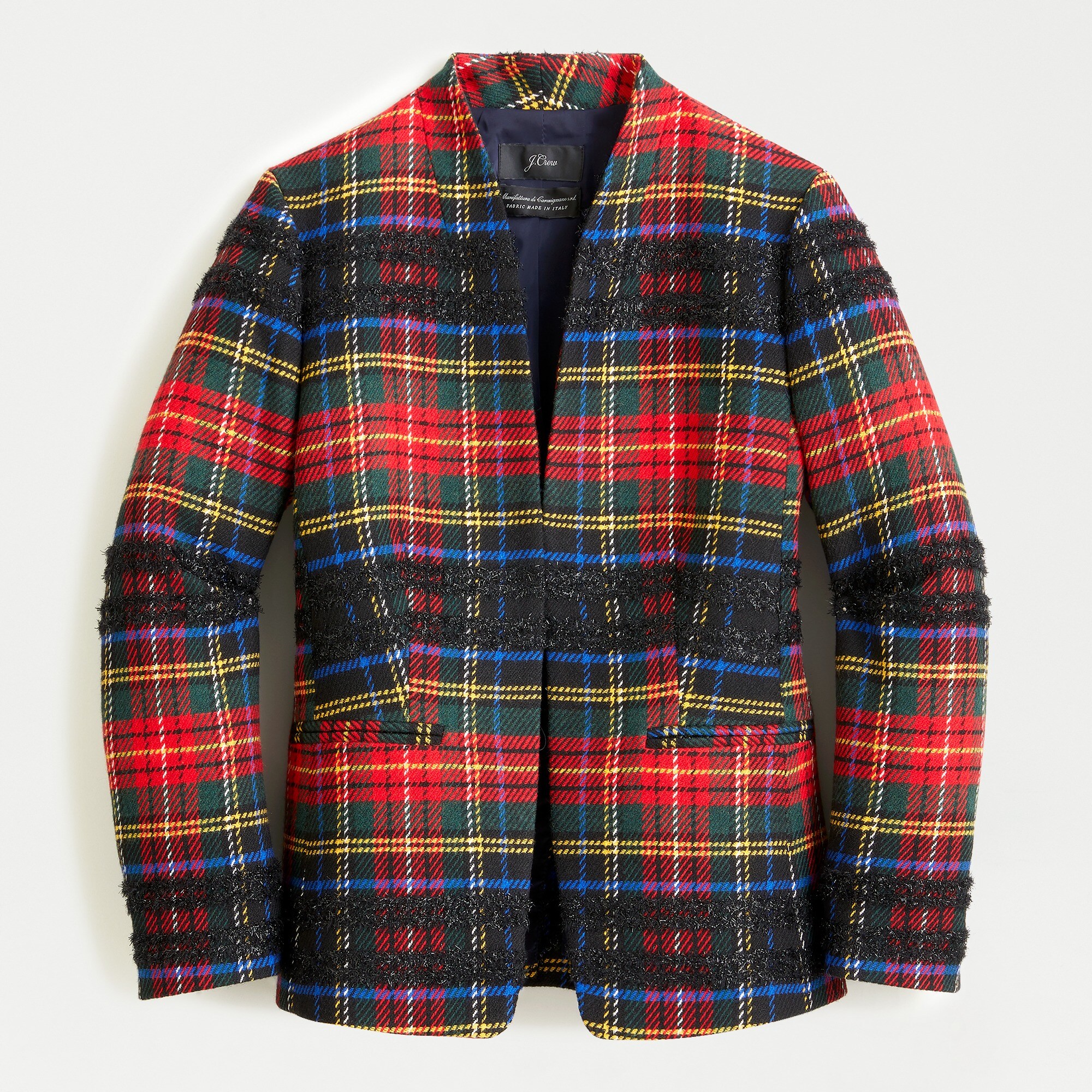 Going-out blazer in Lurex® Stewart tartan
